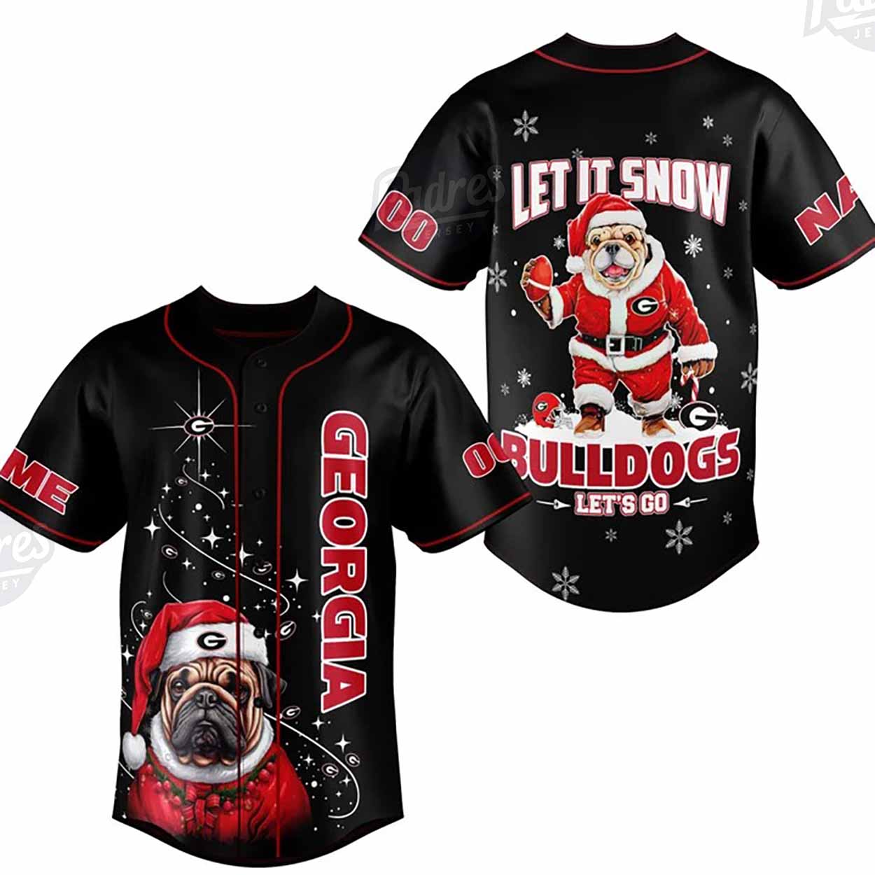 Custom Christmas Georgia BullDogs Baseball Jersey - Padres Jersey Oasis: Elevate Your Baseball Style Game