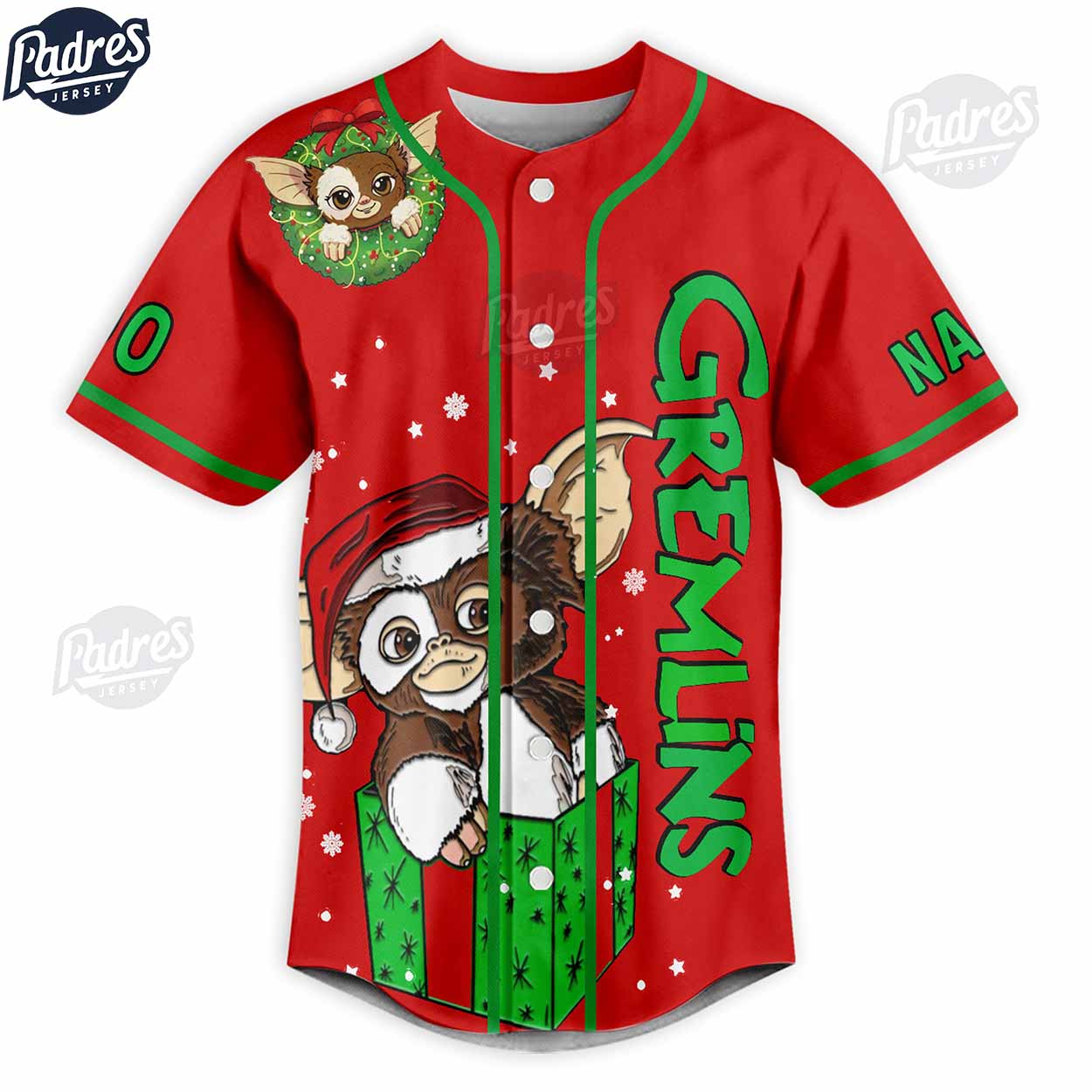Custom Christmas Gremlins Gizmo Baseball Jersey - Padres Jersey Oasis: Elevate Your Baseball Style Game