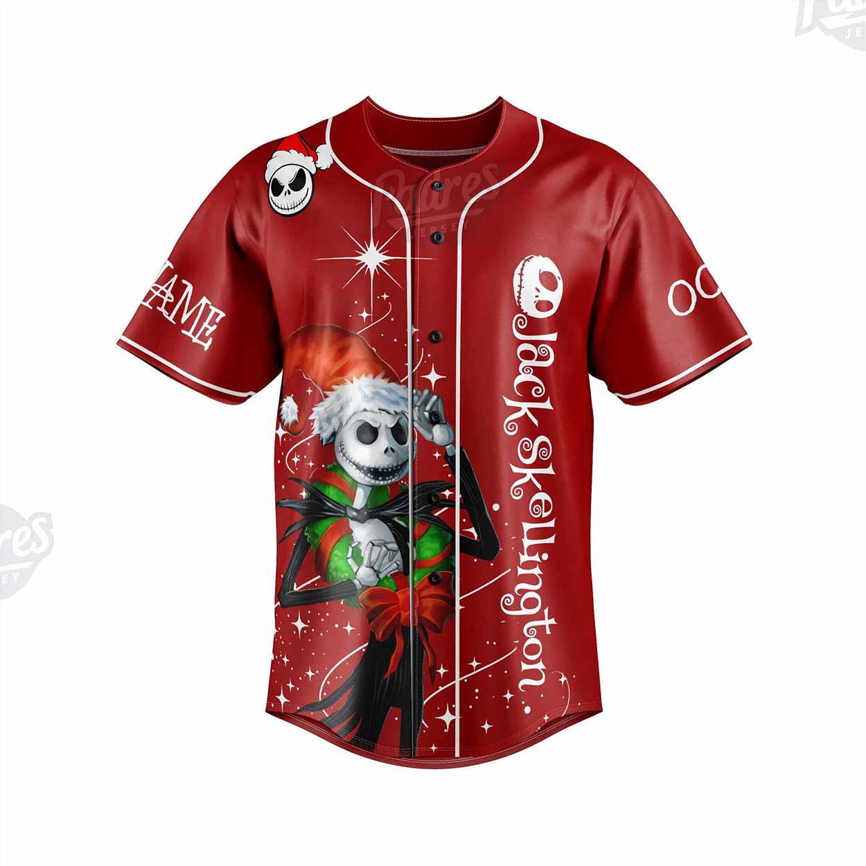 Custom Christmas Jack Skellington Baseball Jersey - Padres Jersey Oasis: Elevate Your Baseball Style Game