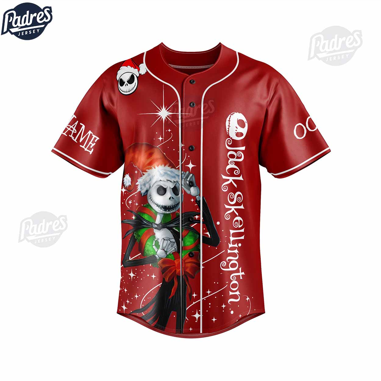 Custom Christmas Jack Skellington Baseball Jersey Style - Padres Jersey Oasis: Elevate Your Baseball Style Game