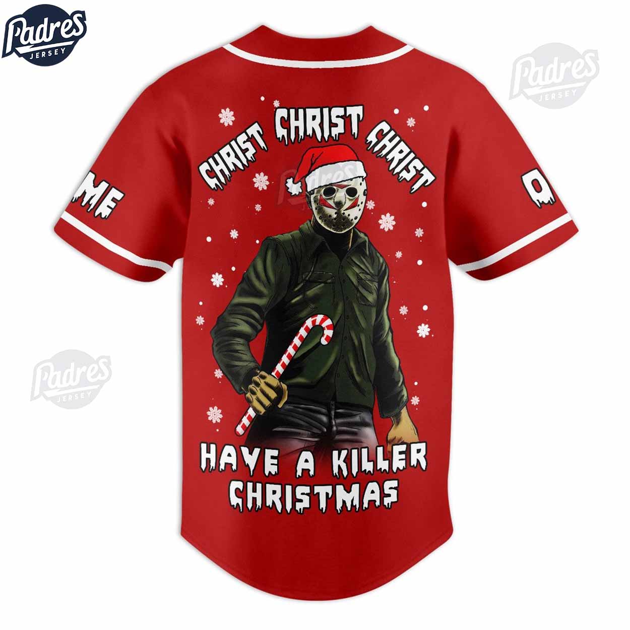 Custom Christmas Jason Voorhees Baseball Jersey Style - Padres Jersey Oasis: Elevate Your Baseball Style Game