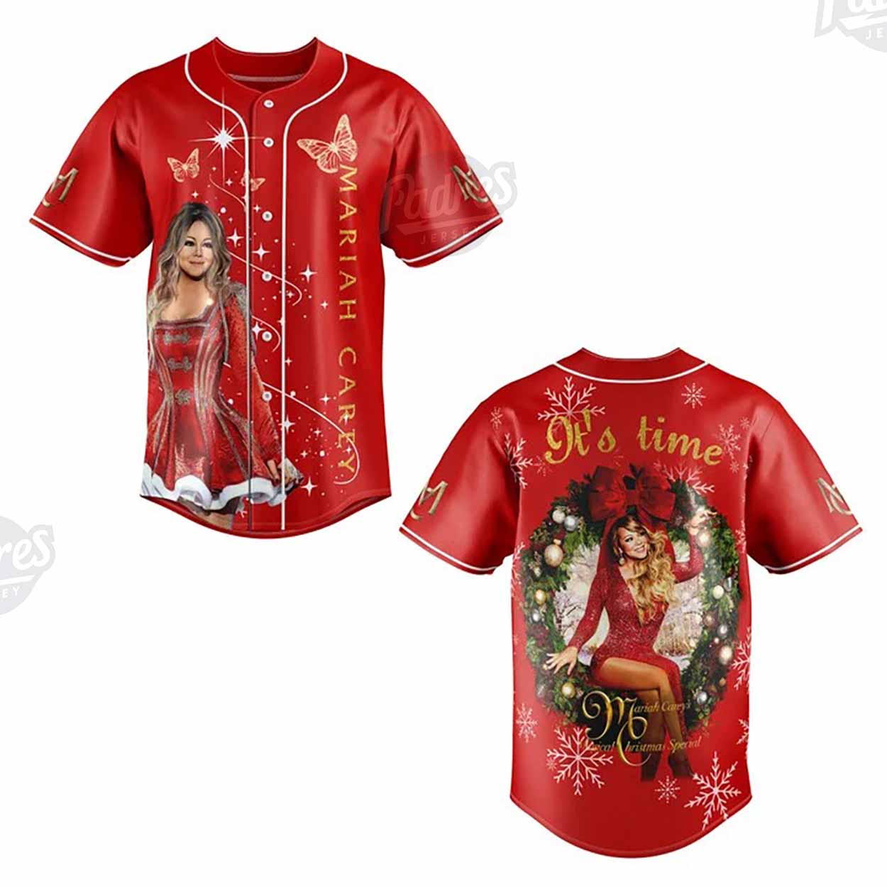 Custom Christmas Mariah Carey Baseball Jersey - Padres Jersey Oasis: Elevate Your Baseball Style Game