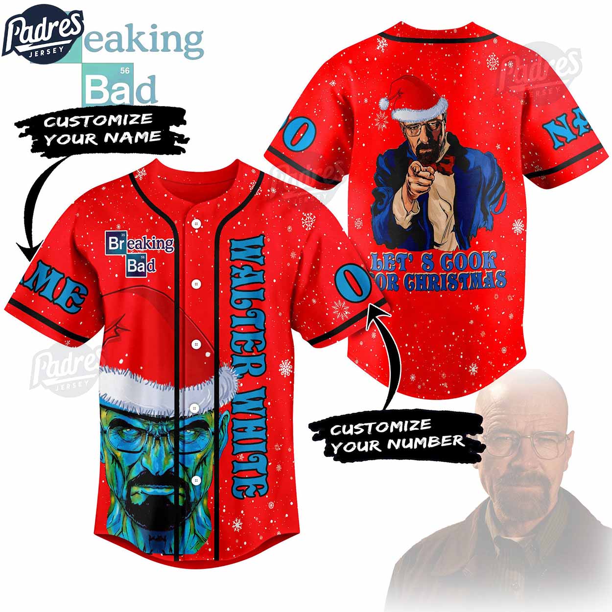 Custom Christmas Movie Breaking Bad Baseball Jersey Style - Padres Jersey Oasis: Elevate Your Baseball Style Game