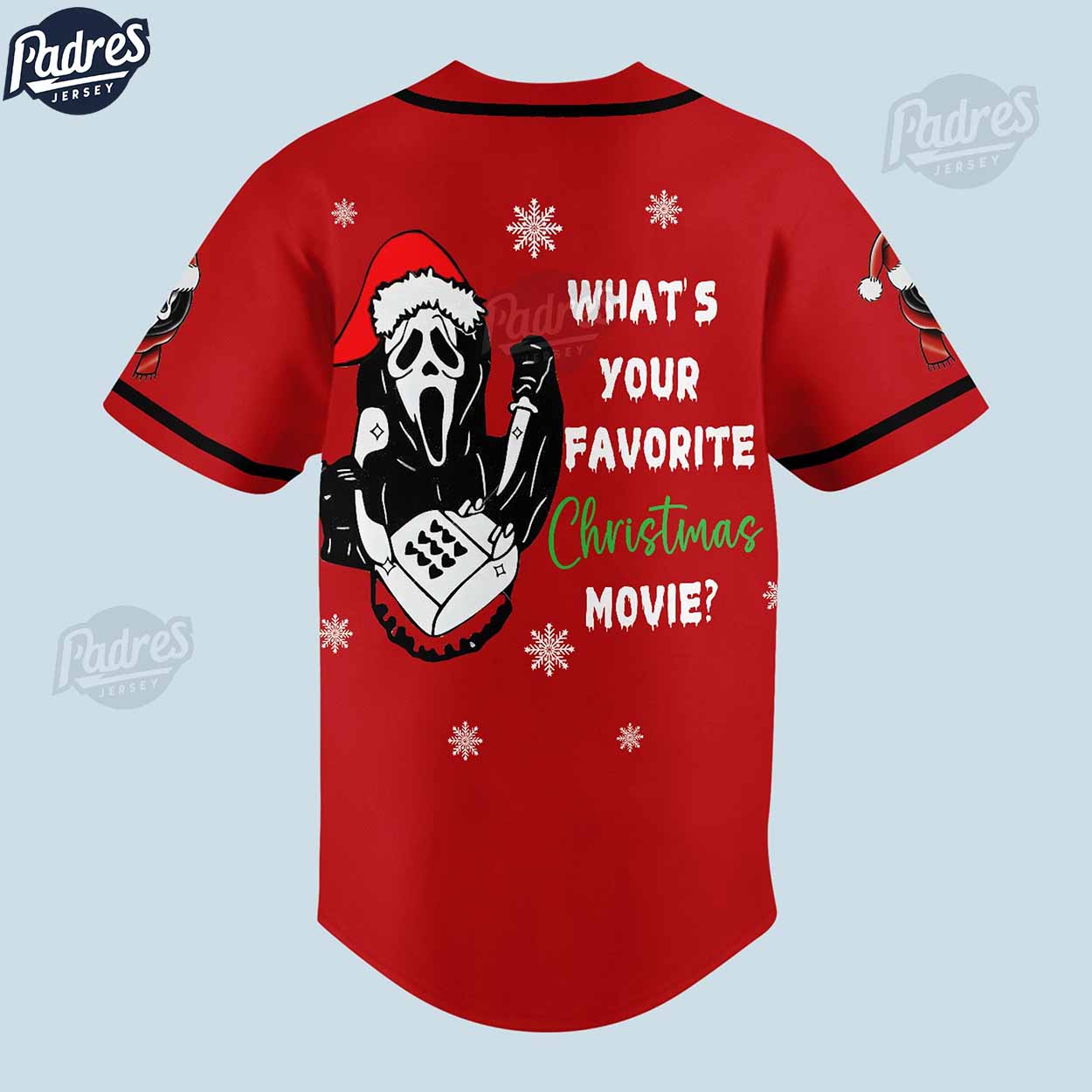 Custom Christmas Movie Scream Baseball Jersey Style - Padres Jersey Oasis: Elevate Your Baseball Style Game