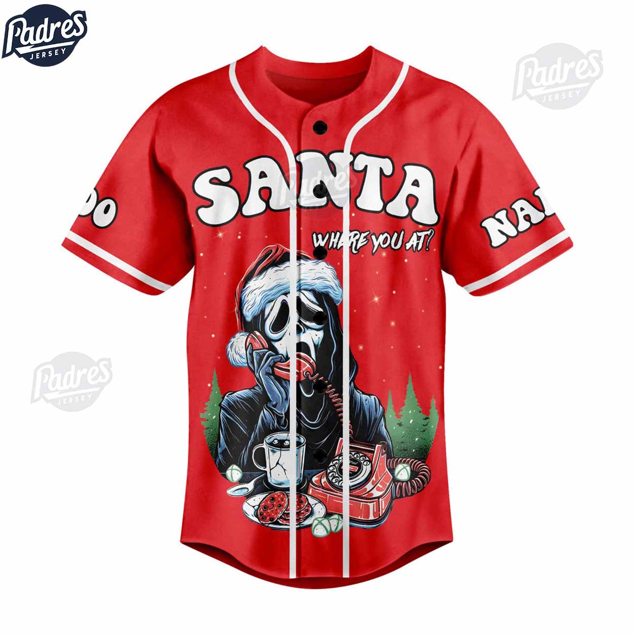Custom Christmas Scream Santa Where Are You At Baseball Jersey - Padres Jersey Oasis: Elevate Your Baseball Style Game