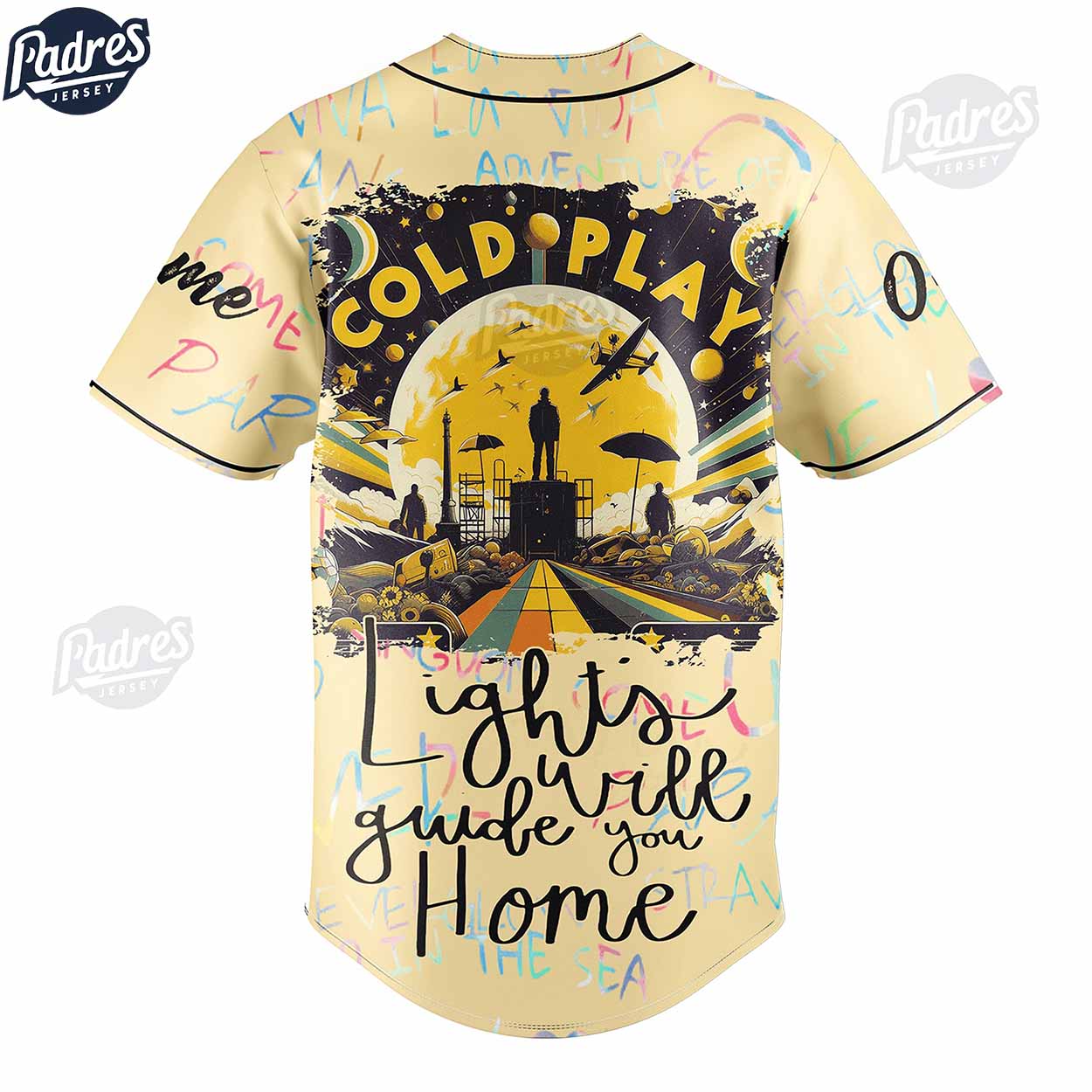 Custom Coldplay And It Was All Yellow Baseball Jersey - Padres Jersey Oasis: Elevate Your Baseball Style Game