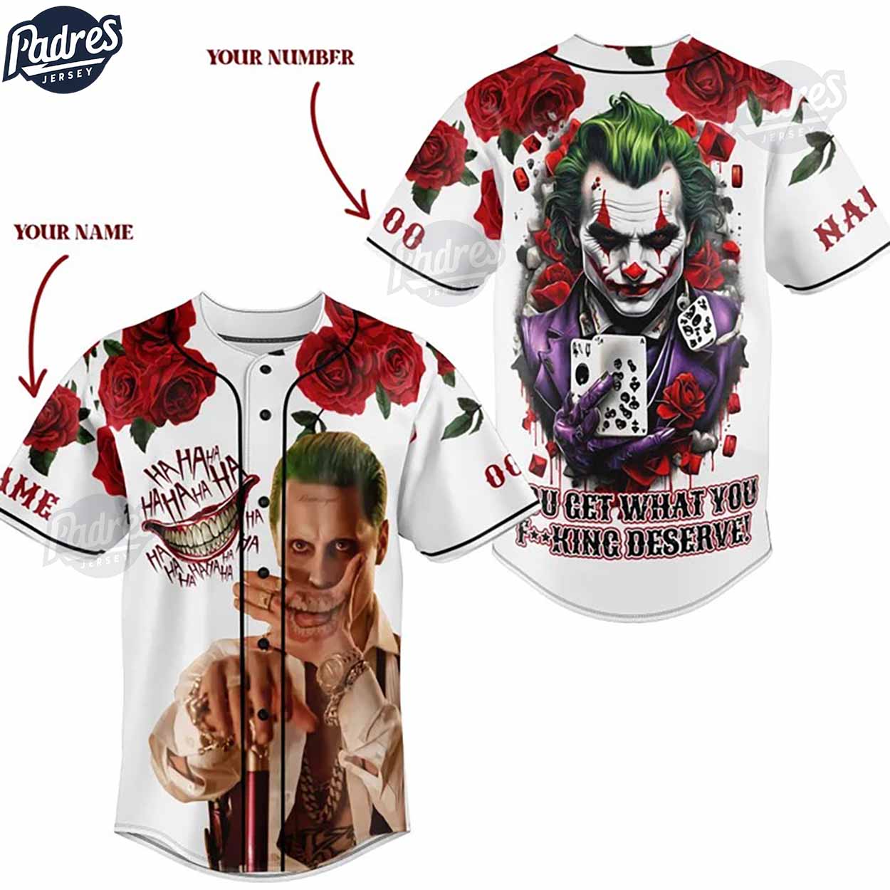 Custom DC Studios Joker Baseball Jersey - Padres Jersey Oasis: Elevate Your Baseball Style Game