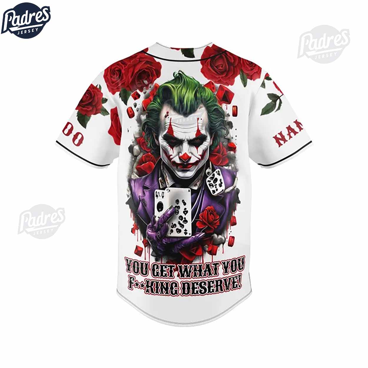 Custom DC Studios Joker Baseball Jersey - Padres Jersey Oasis: Elevate Your Baseball Style Game