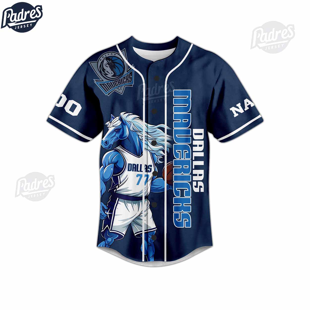 Custom Dallas Mavericks Rowdy Proud Loud NBA Baseball Jersey Gift - Padres Jersey Oasis: Elevate Your Baseball Style Game