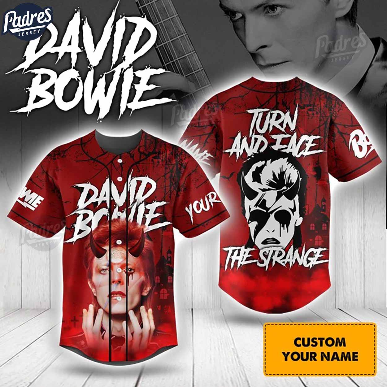 Custom David Bowie Halloween Baseball Jersey - Padres Jersey Oasis: Elevate Your Baseball Style Game