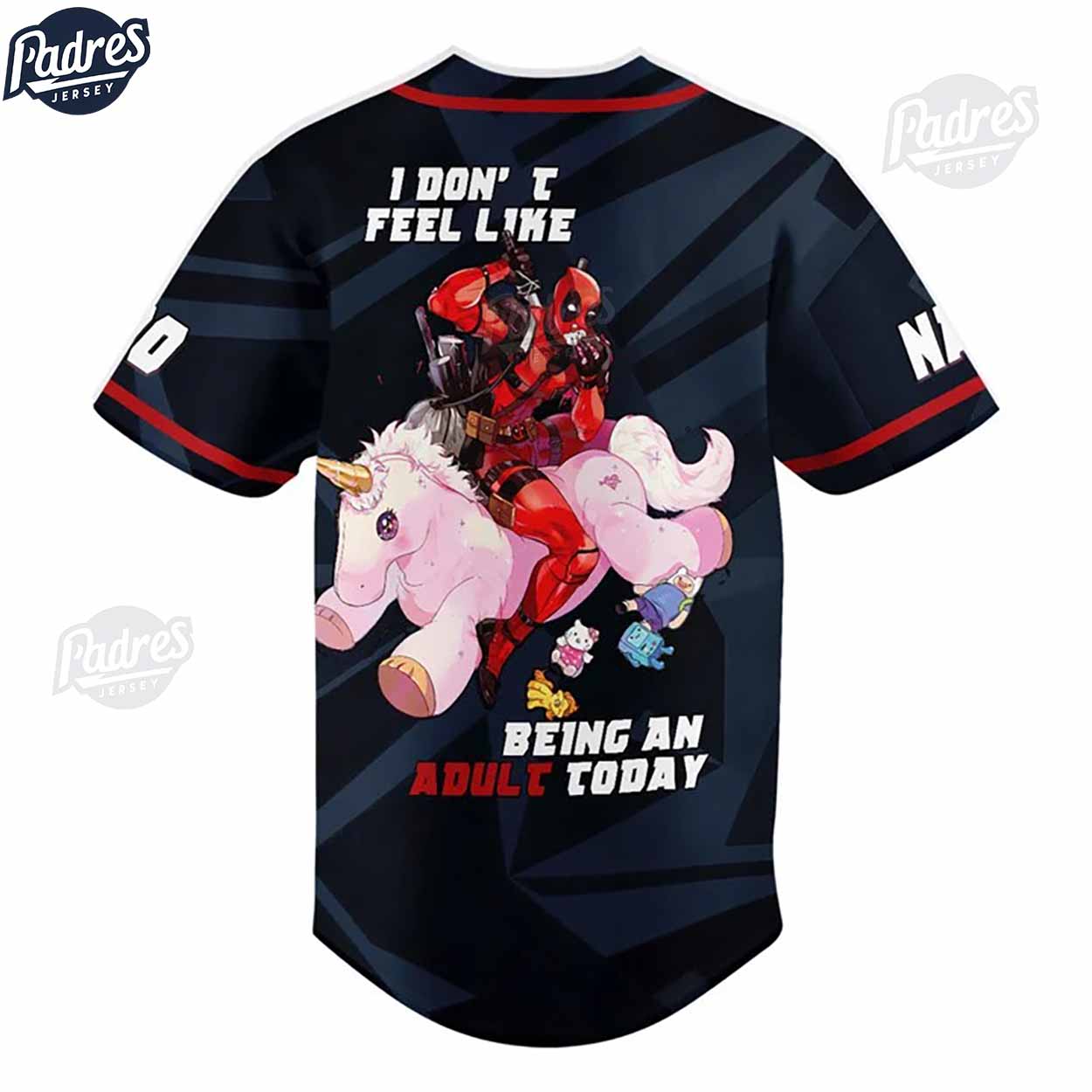 Custom Deadpool I Dont Feel Like Being An Adult Today Baseball Jersey - Padres Jersey Oasis: Elevate Your Baseball Style Game