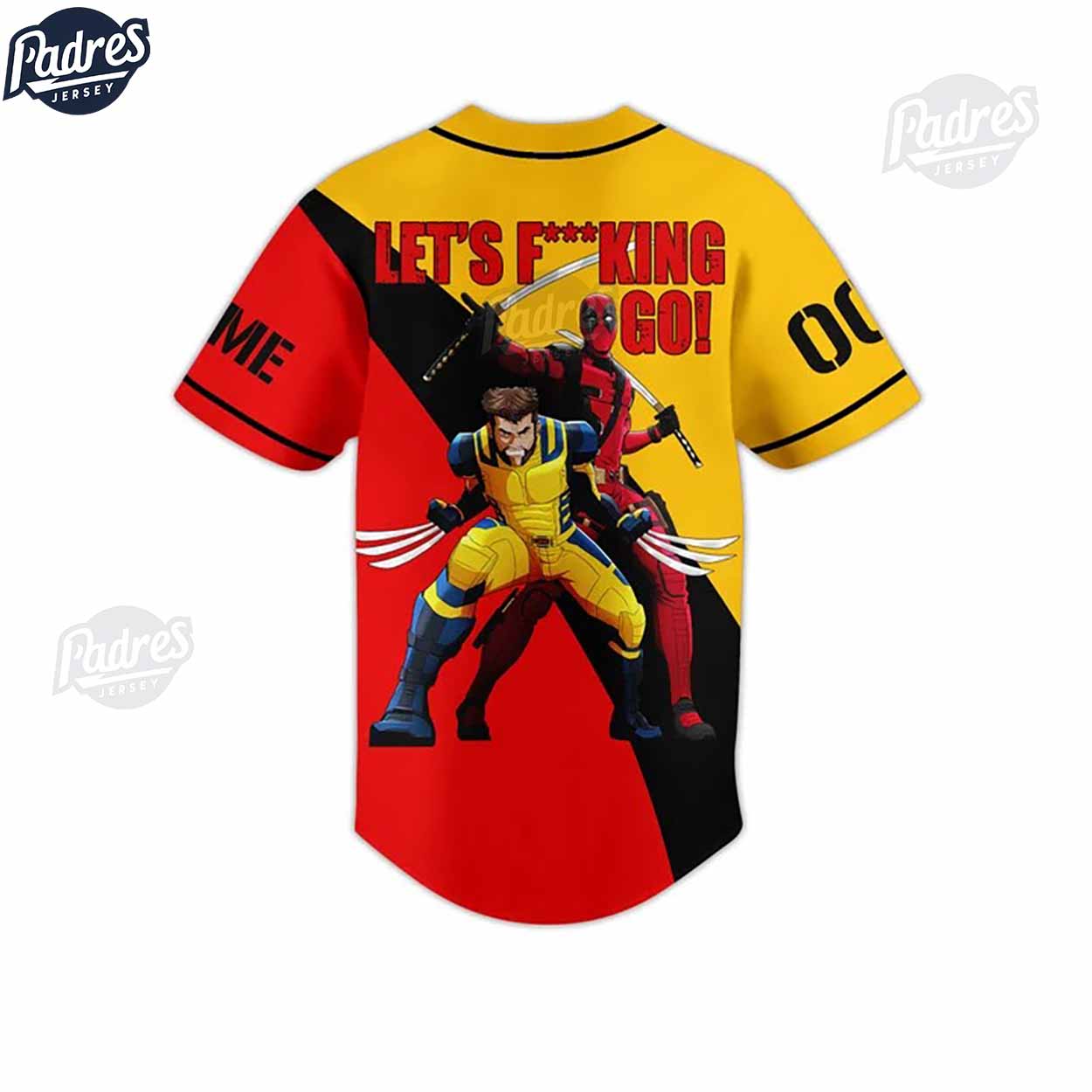 Custom Deadpool & Wolverine Baseball Jersey Style Gift - Padres Jersey Oasis: Elevate Your Baseball Style Game