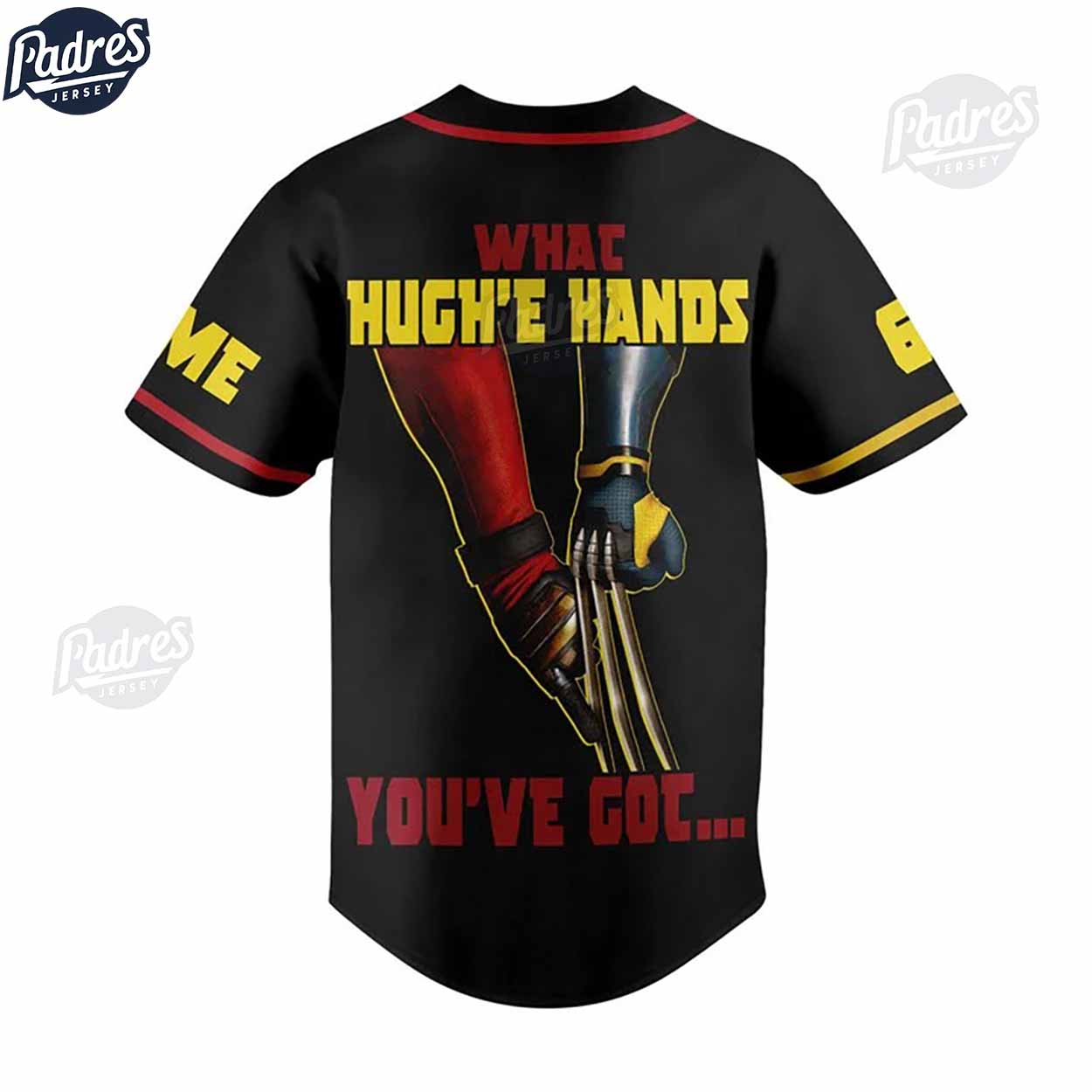 Custom Deadpool & Wolverine What Hugh'e Hands You've Got Baseball Jersey - Padres Jersey Oasis: Elevate Your Baseball Style Game