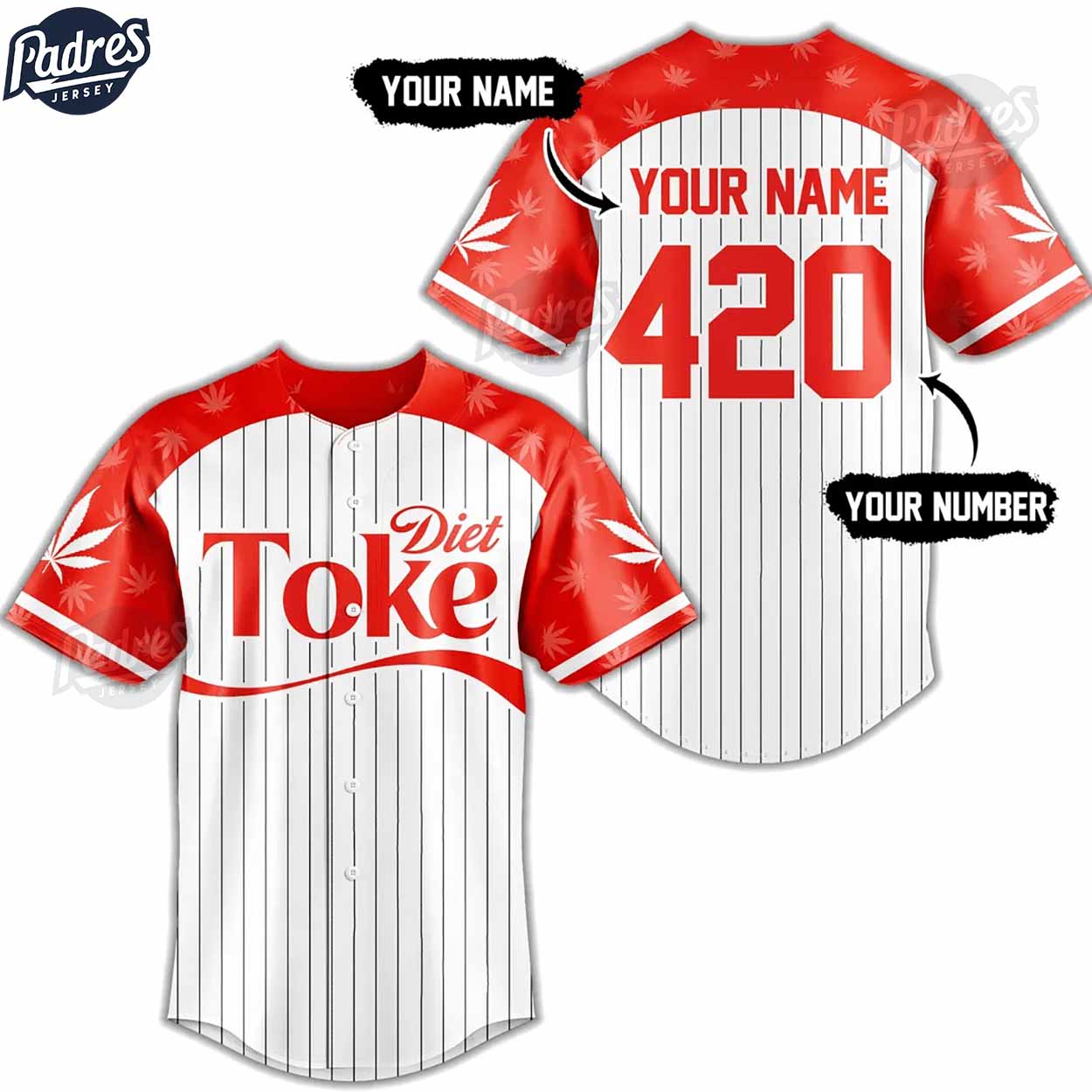Custom Diet Toke Baseball Jersey - Padres Jersey Oasis: Elevate Your Baseball Style Game