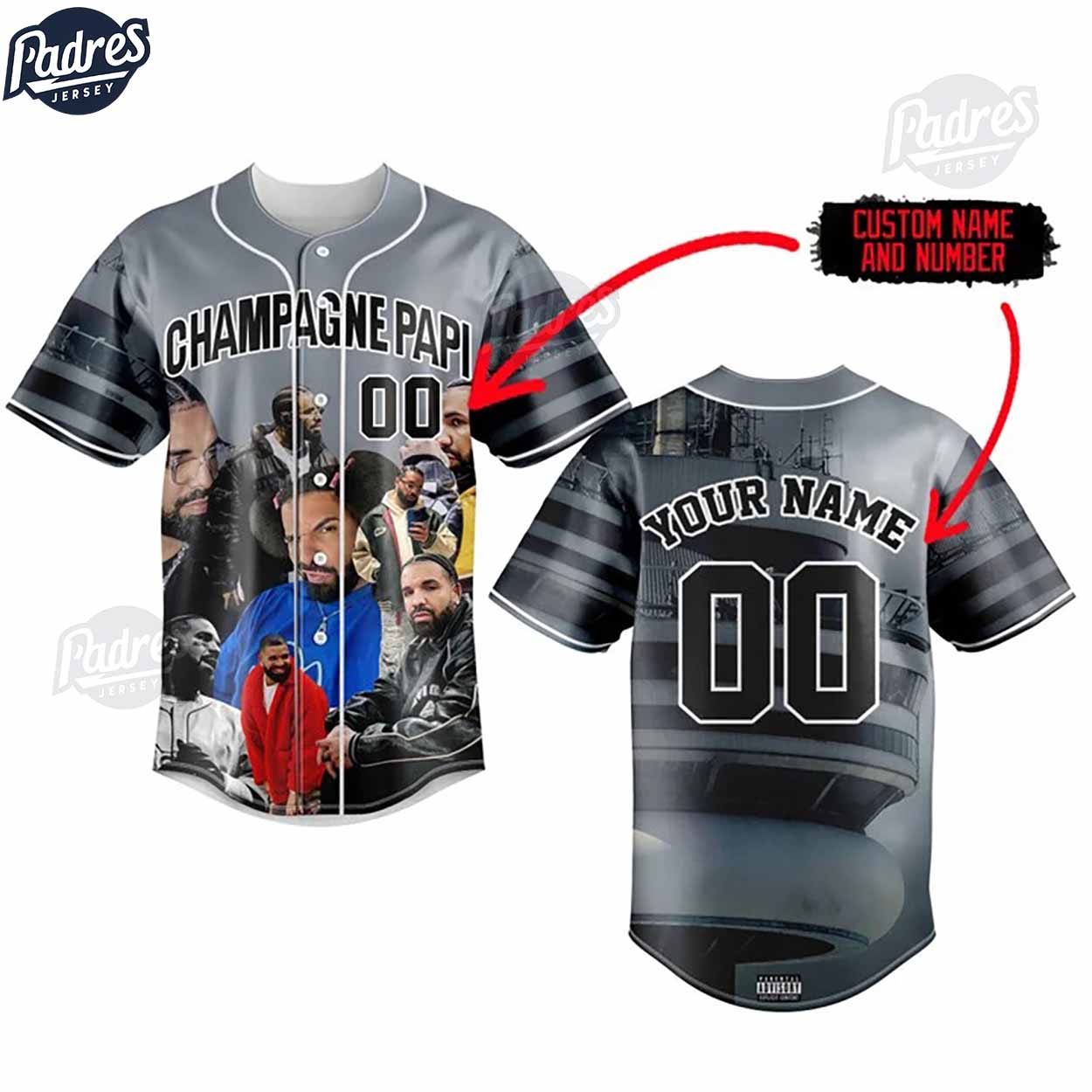 Custom Drake Champagne Papi Baseball Jersey - Padres Jersey Oasis: Elevate Your Baseball Style Game