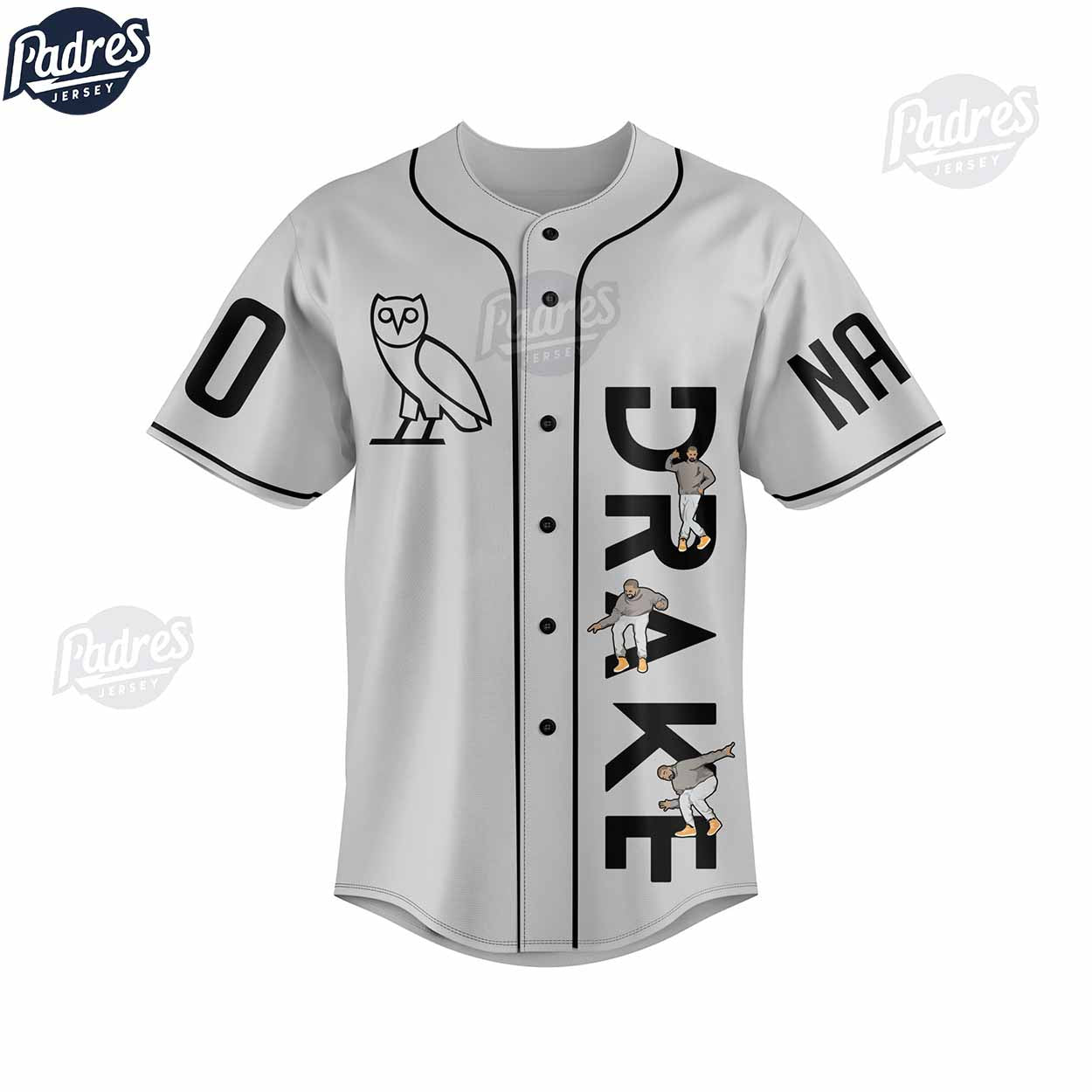Custom Drake Push Up Baseball Jersey - Padres Jersey Oasis: Elevate Your Baseball Style Game