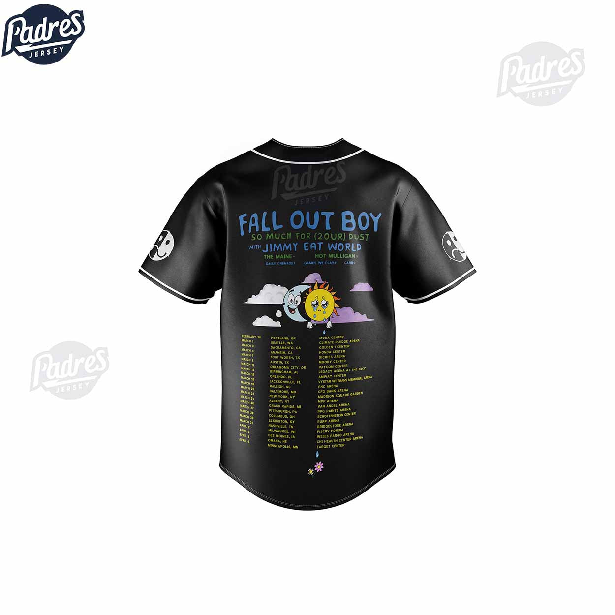 Custom Fall Out Boy Baseball Jersey For Fans - Padres Jersey Oasis: Elevate Your Baseball Style Game