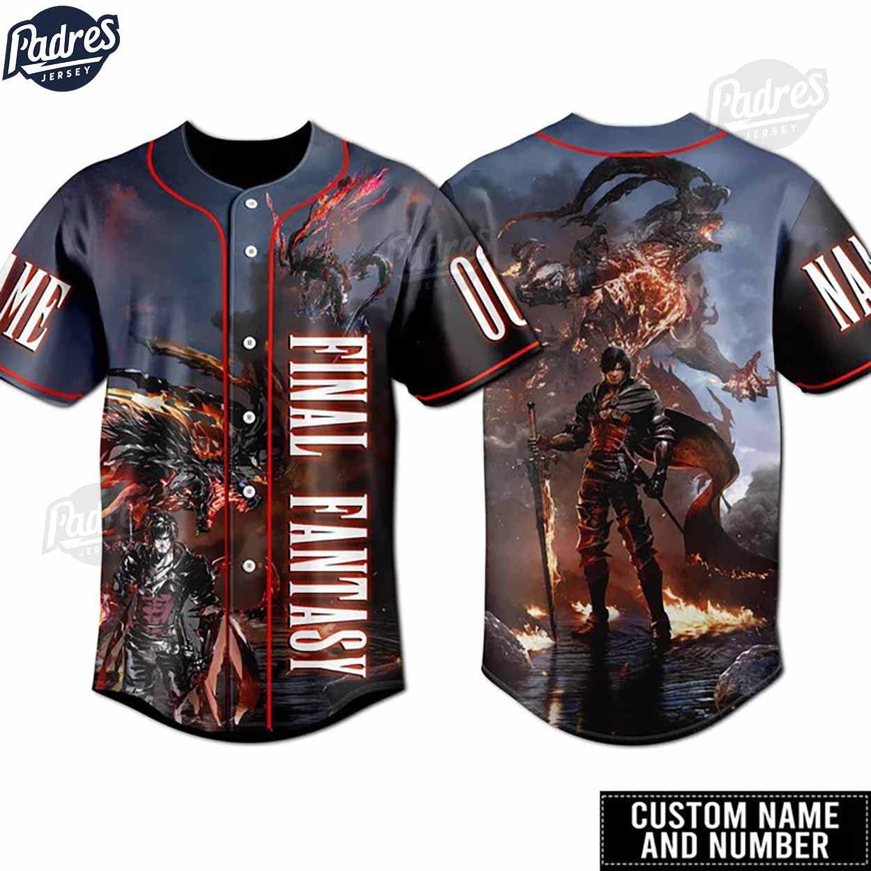 Custom Final Fantasy Game 3D Baseball Jersey - Padres Jersey Oasis: Elevate Your Baseball Style Game