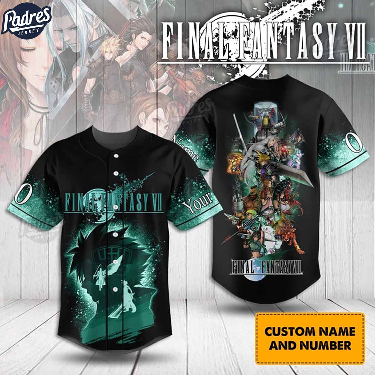 Custom Final Fantasy VII Baseball Jersey - Padres Jersey Oasis: Elevate Your Baseball Style Game