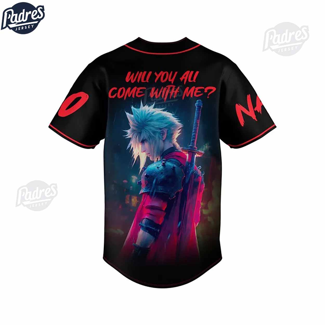 Custom Final Fantasy Will You All Come With Me Baseball Jersey - Padres Jersey Oasis: Elevate Your Baseball Style Game