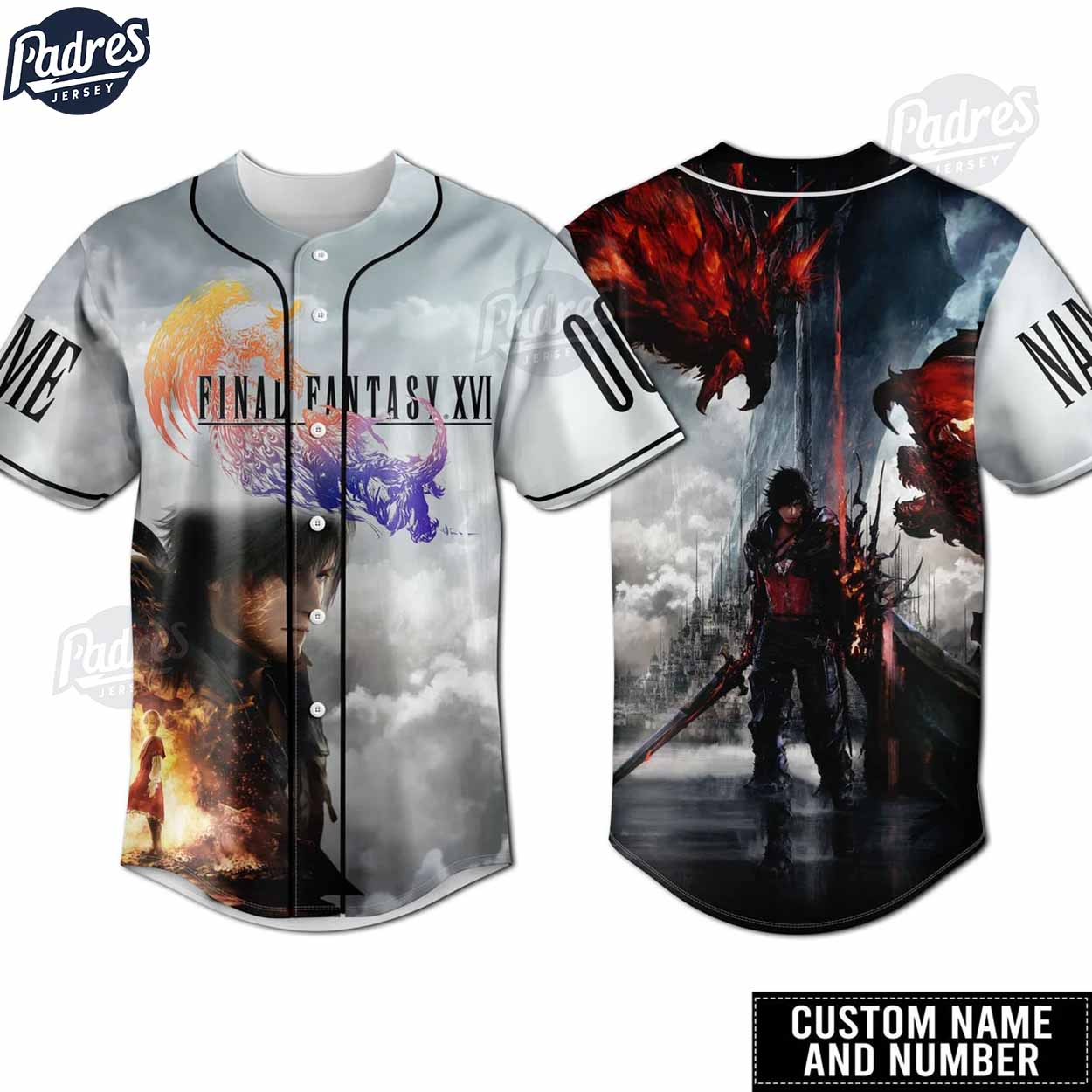Custom Final Fantasy XVI Baseball Jersey Style - Padres Jersey Oasis: Elevate Your Baseball Style Game