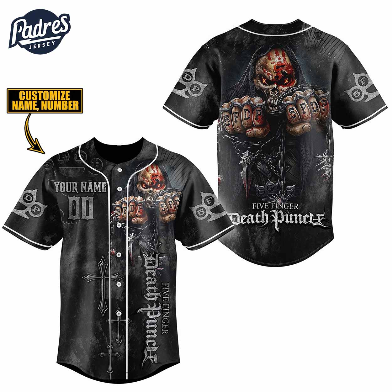 Custom Five Finger Death Punch 5fdp Baseball Jersey Gifts - Padres Jersey Oasis: Elevate Your Baseball Style Game