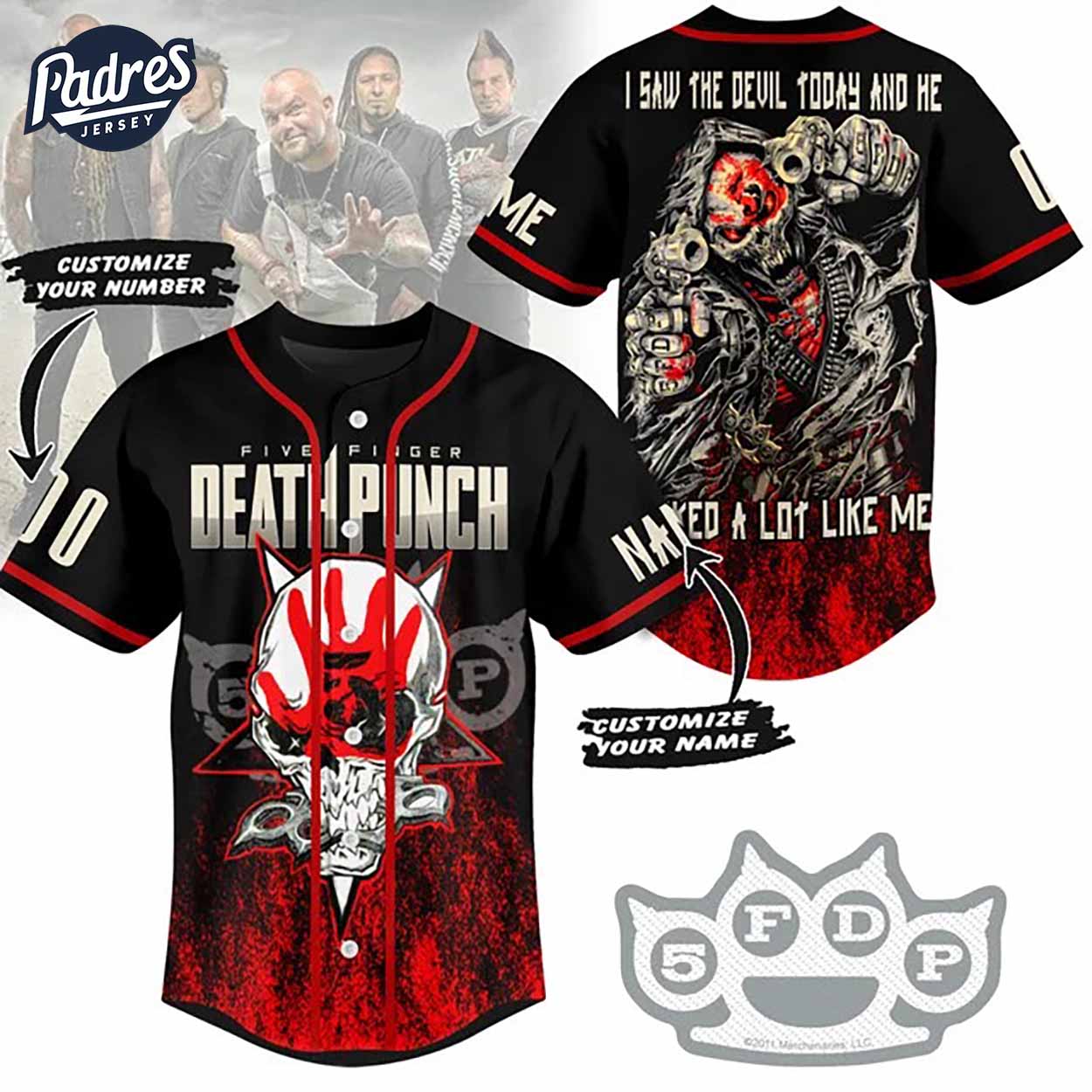 Custom Five Finger Death Punch Baseball Jersey Wrong Side Of Heaven - Padres Jersey Oasis: Elevate Your Baseball Style Game