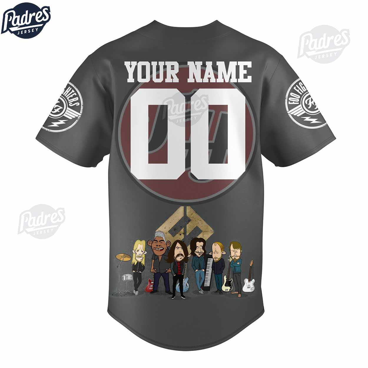 Custom Foo Fighter Grey Baseball Jersey Style - Padres Jersey Oasis: Elevate Your Baseball Style Game