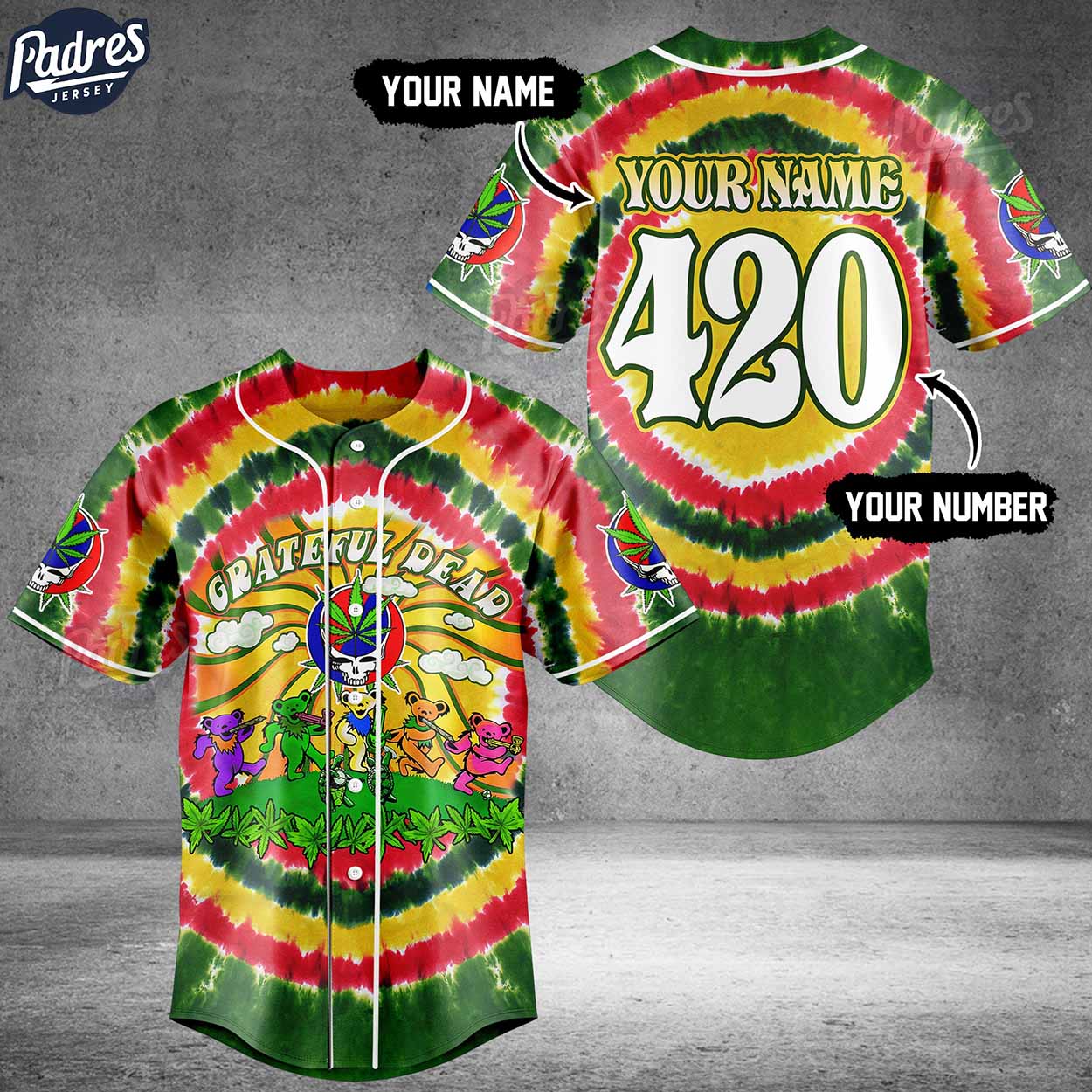 Custom GRFD Marijuana Jersey Style - Padres Jersey Oasis: Elevate Your Baseball Style Game