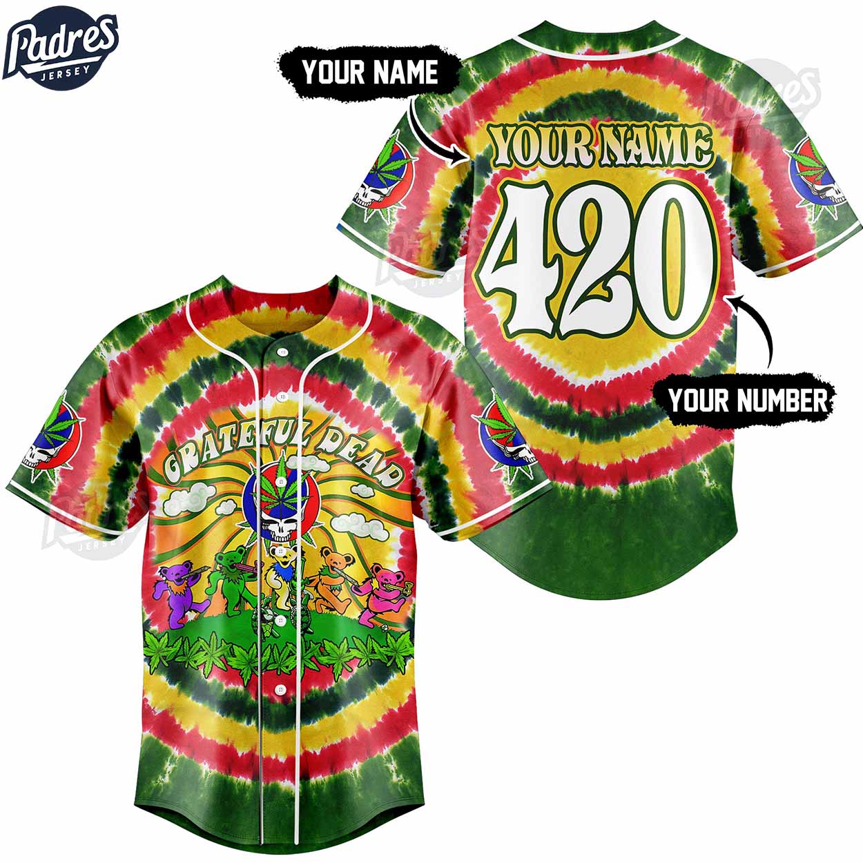Custom GRFD Marijuana Jersey Style - Padres Jersey Oasis: Elevate Your Baseball Style Game