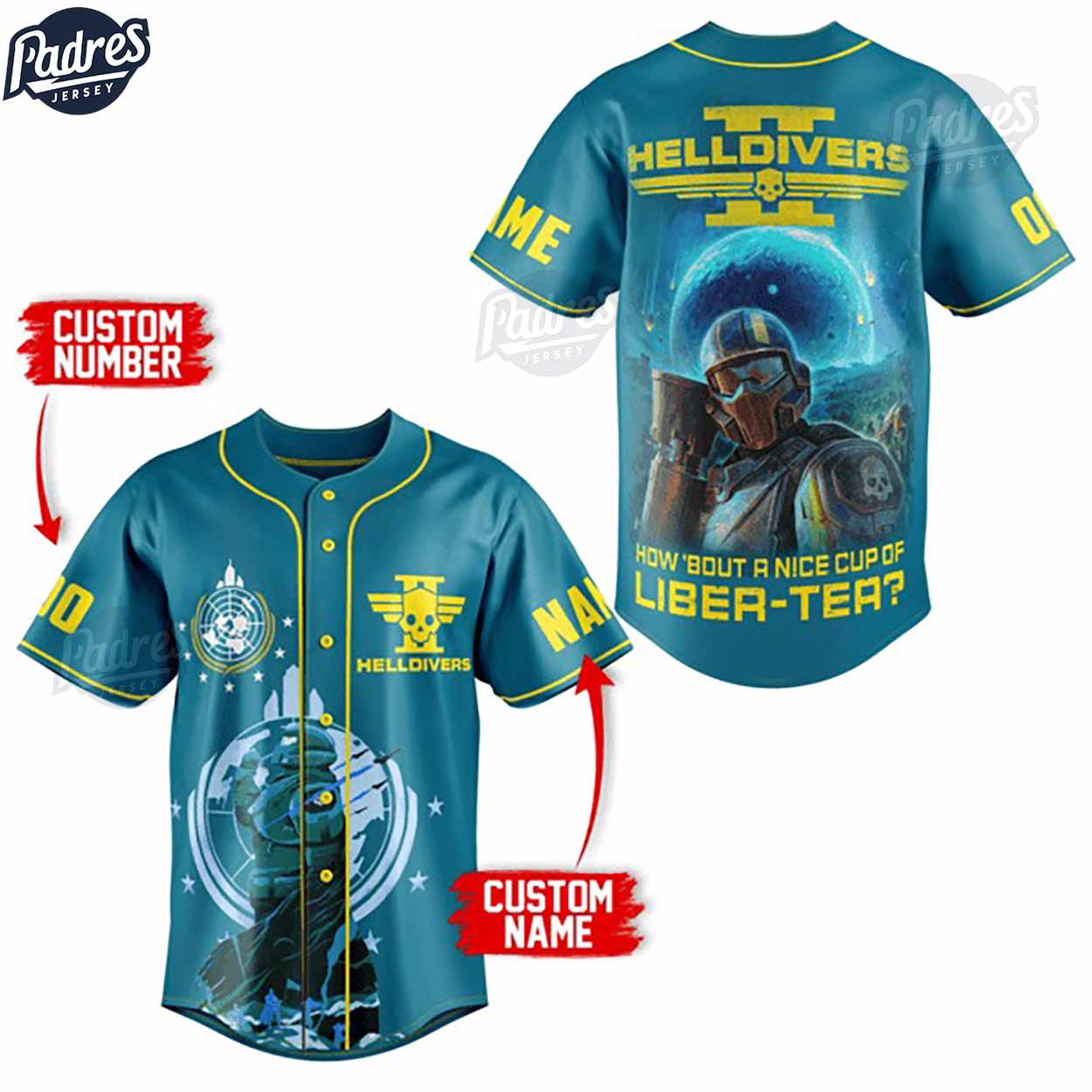 Custom Gamer Helldivers 2 Baseball Jersey - Padres Jersey Oasis: Elevate Your Baseball Style Game
