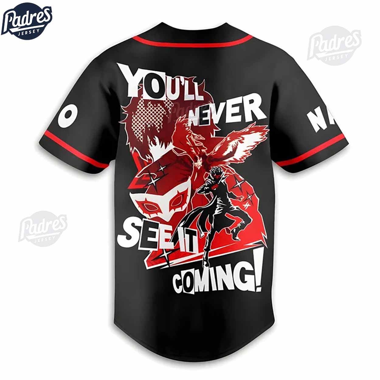 Custom Gamer Persona 5 Baseball Jersey - Padres Jersey Oasis: Elevate Your Baseball Style Game
