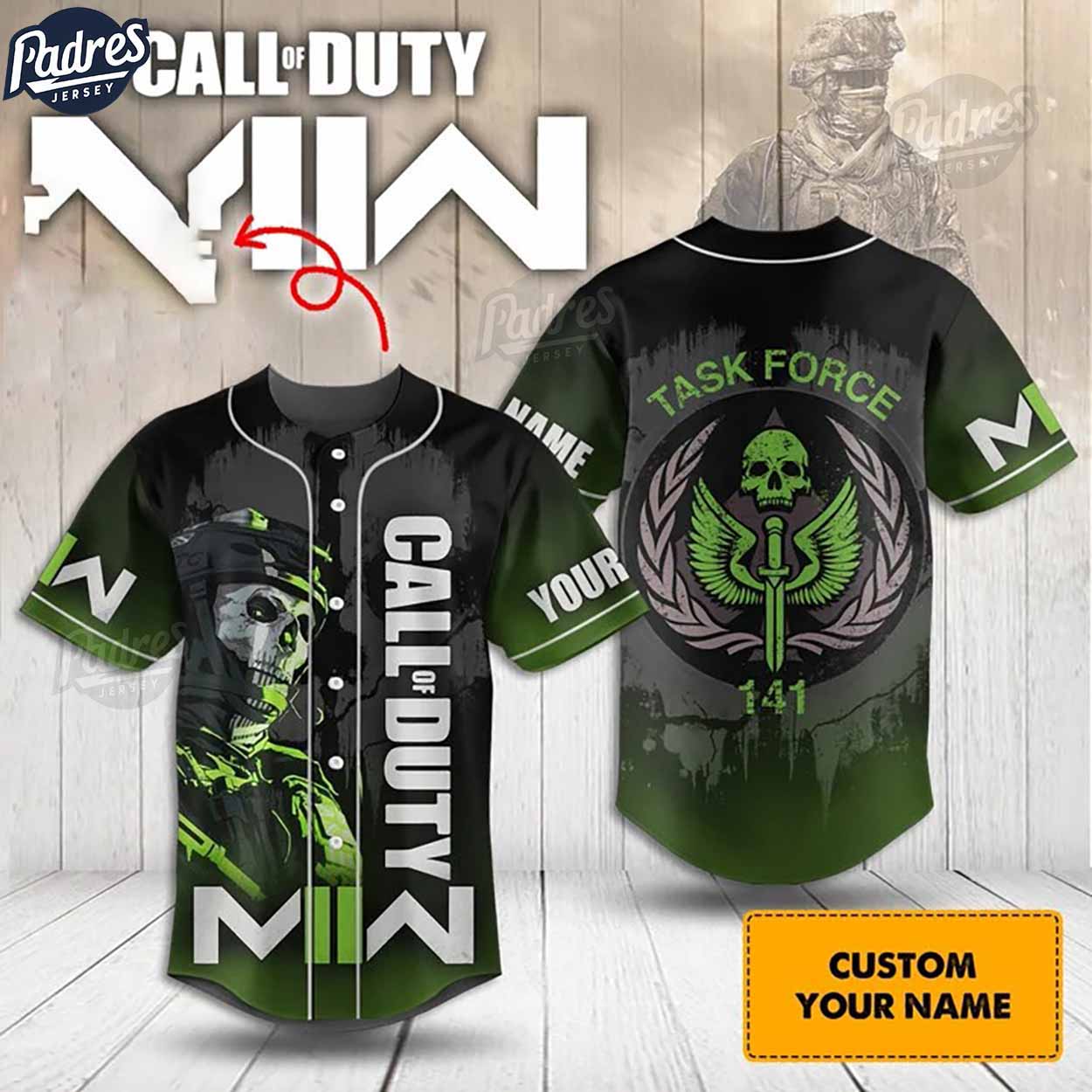 Custom Gamer Call Of Duty Baseball Jersey - Padres Jersey Oasis: Elevate Your Baseball Style Game