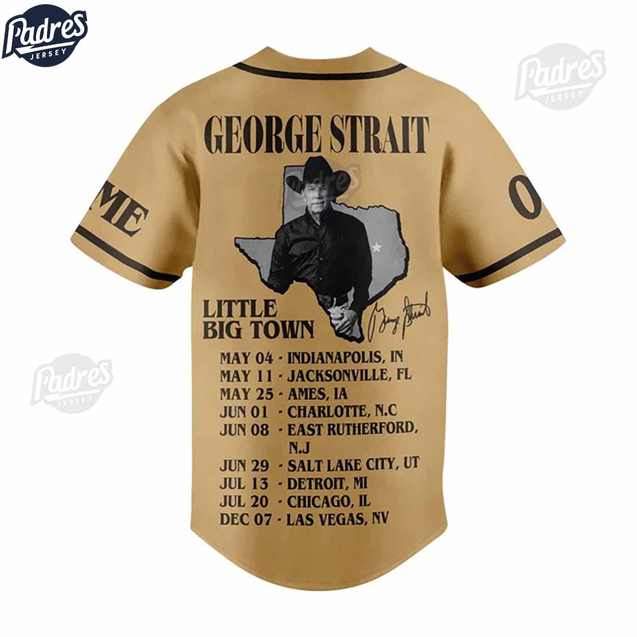 Custom George Strait Little Big Town 2024 Baseball Jersey - Padres Jersey Oasis: Elevate Your Baseball Style Game