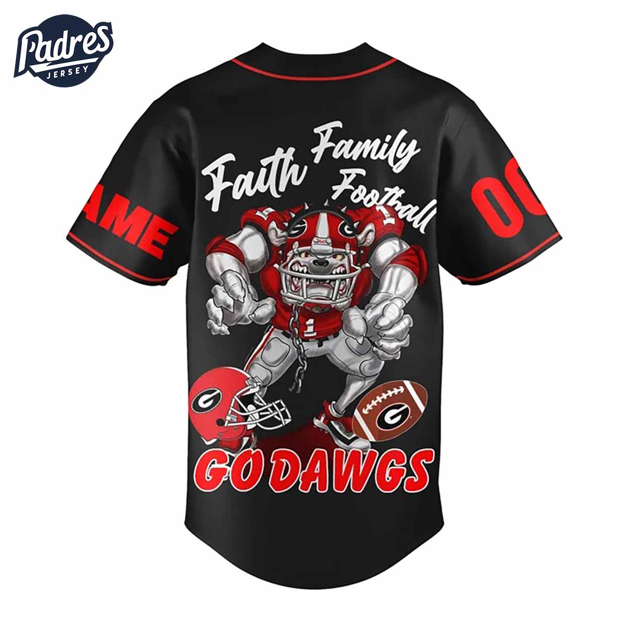 Custom Georgia Bulldogs NCAA Football Baseball Jersey - Padres Jersey Oasis: Elevate Your Baseball Style Game