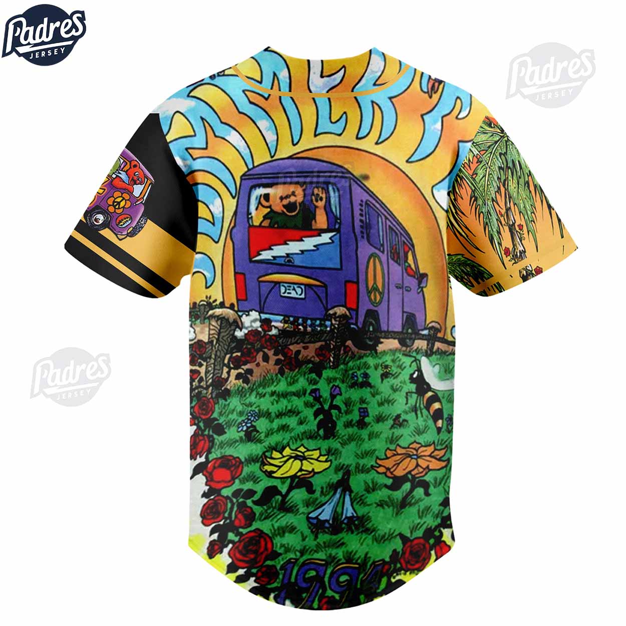 Custom Grateful Dead Sunshine Daydream Baseball Jersey - Padres Jersey Oasis: Elevate Your Baseball Style Game