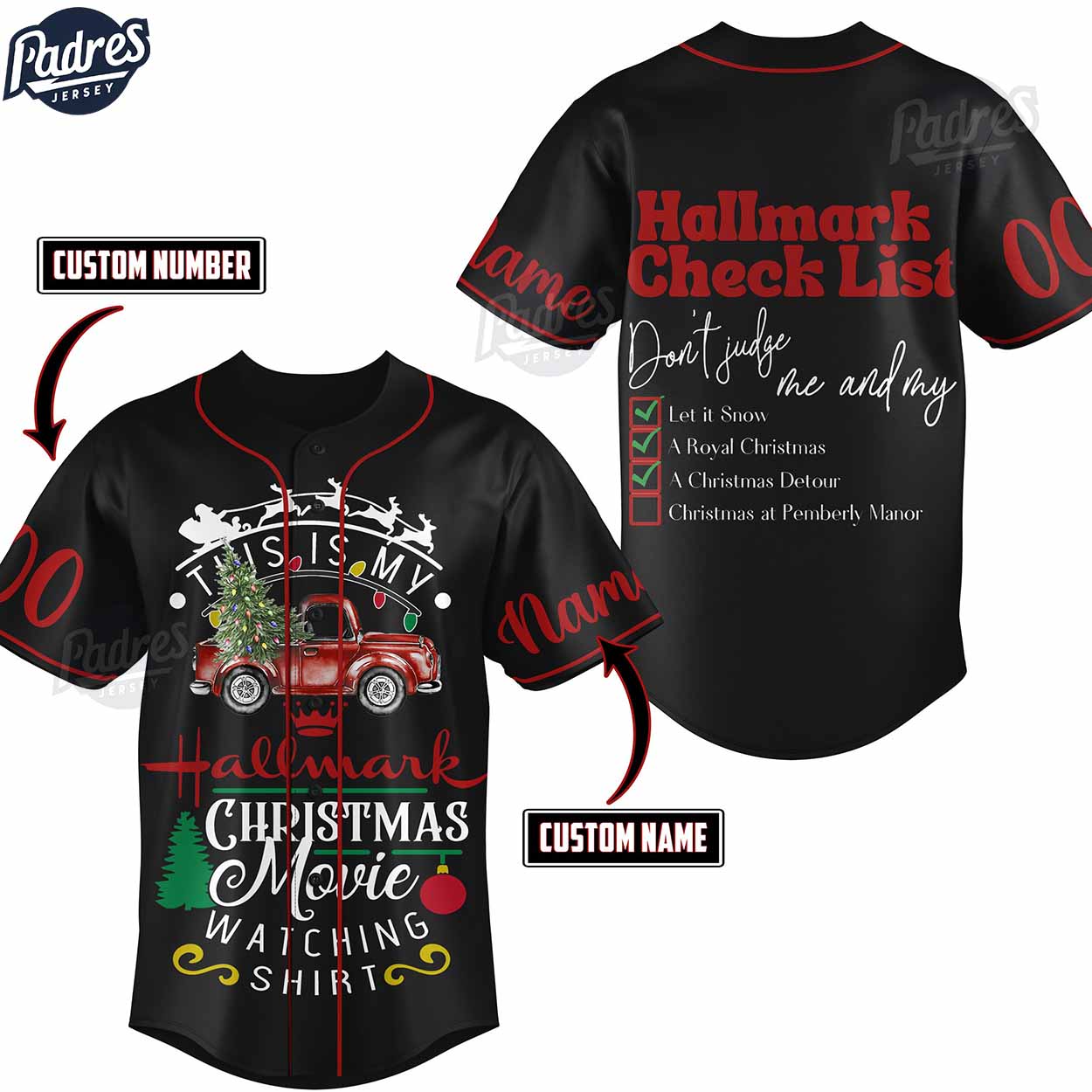 Custom Hallmark Christmas Movie Watching Shirt Baseball Jersey - Padres Jersey Oasis: Elevate Your Baseball Style Game