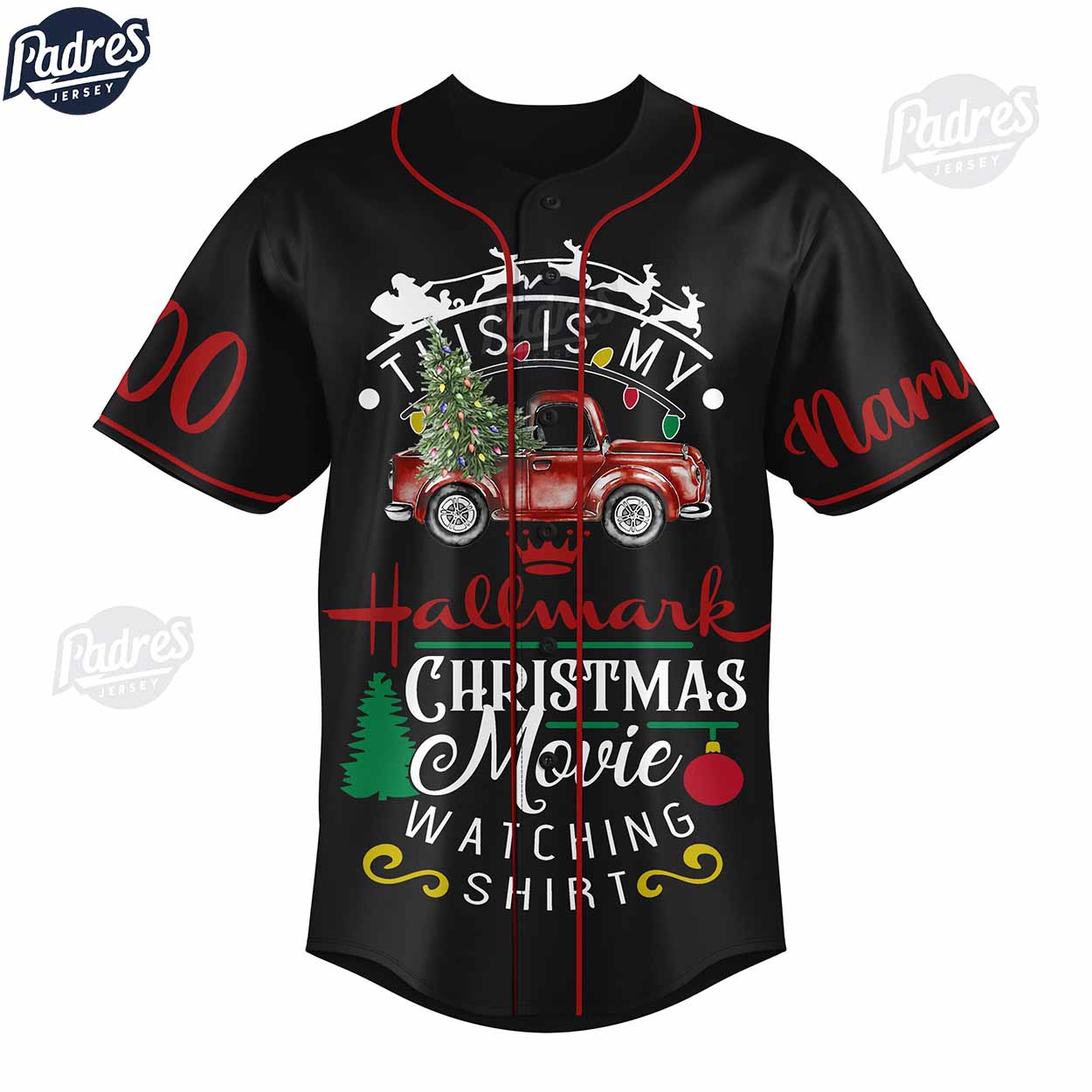 Custom Hallmark Christmas Movie Watching Shirt Baseball Jersey - Padres Jersey Oasis: Elevate Your Baseball Style Game