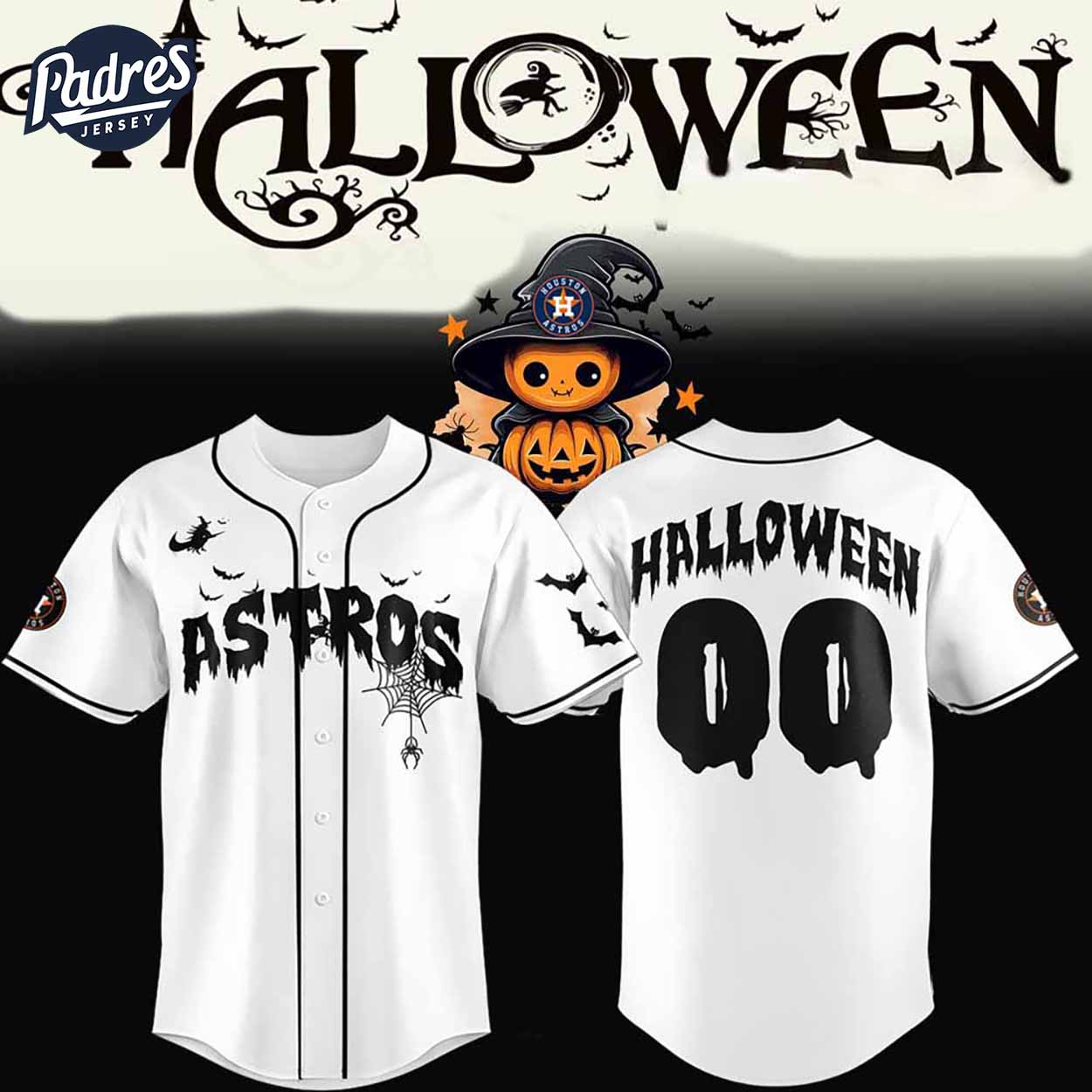 Custom Halloween Houston Astros Baseball Jersey - Padres Jersey Oasis: Elevate Your Baseball Style Game