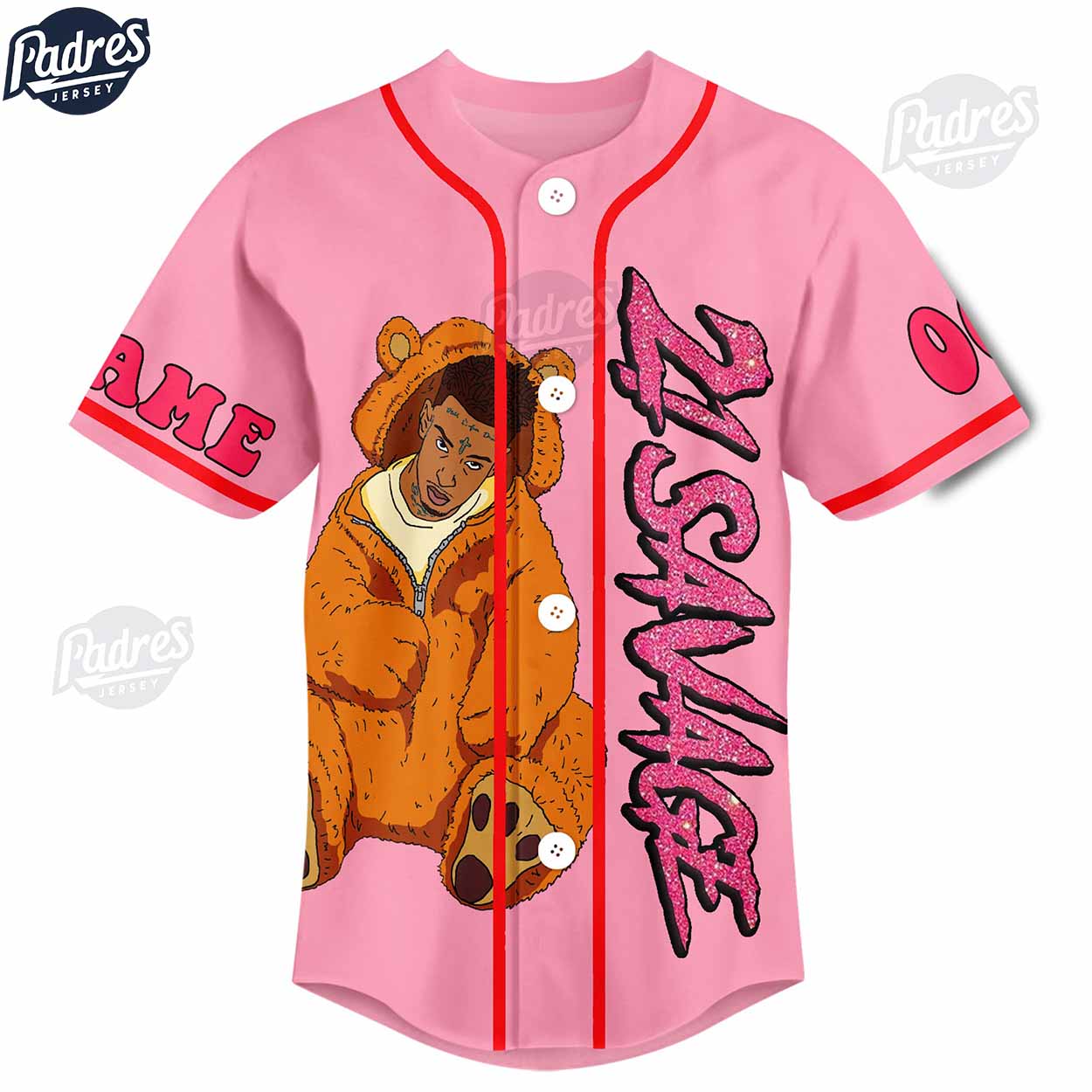 Custom Happy Valentine 21 Savage Baseball Jersey - Padres Jersey Oasis: Elevate Your Baseball Style Game