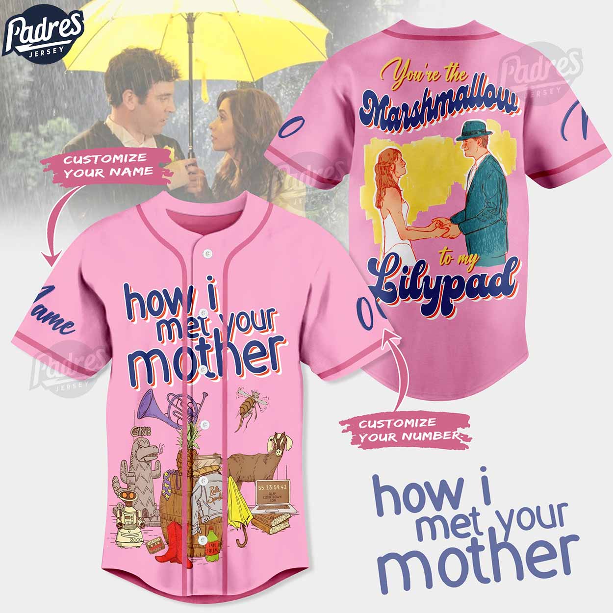 Custom Happy Valentine How I Met Your Mother Baseball Jersey - Padres Jersey Oasis: Elevate Your Baseball Style Game