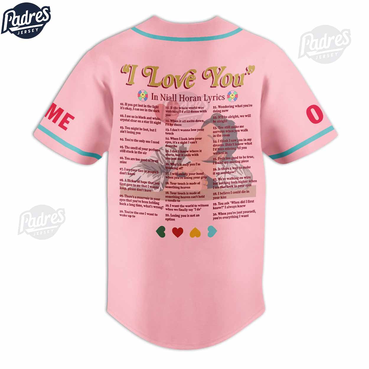 Custom Happy Valentine Niall Horan Baseball Jersey - Padres Jersey Oasis: Elevate Your Baseball Style Game