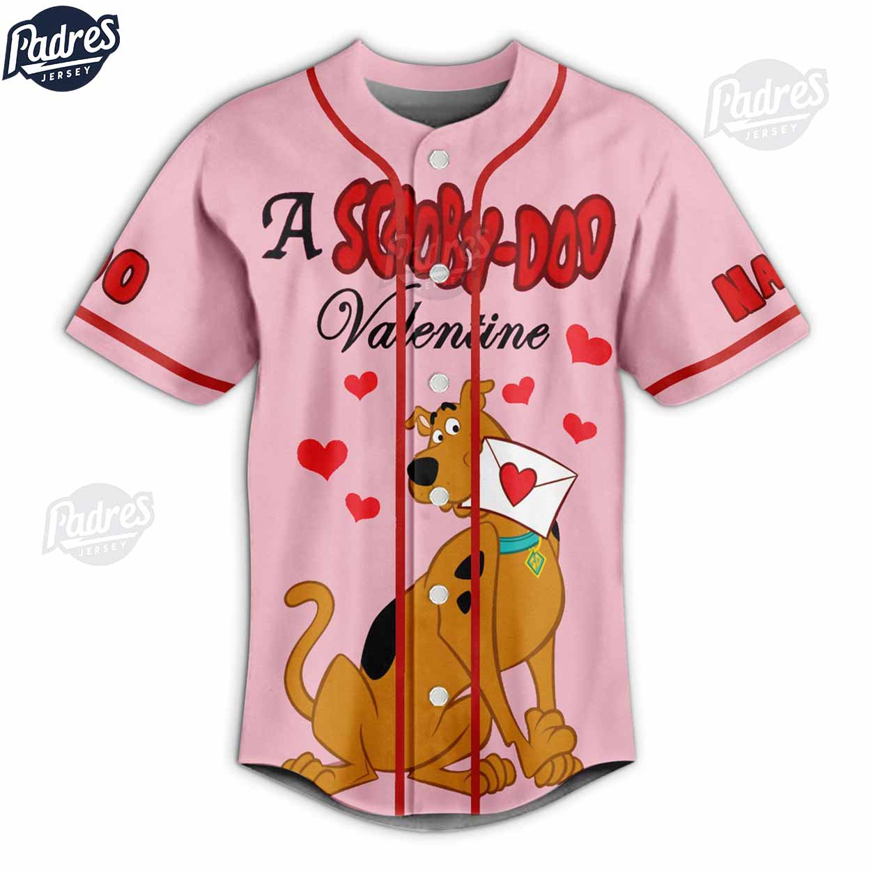 Custom Happy Valentine Scooby-Doo Baseball Jersey - Padres Jersey Oasis: Elevate Your Baseball Style Game