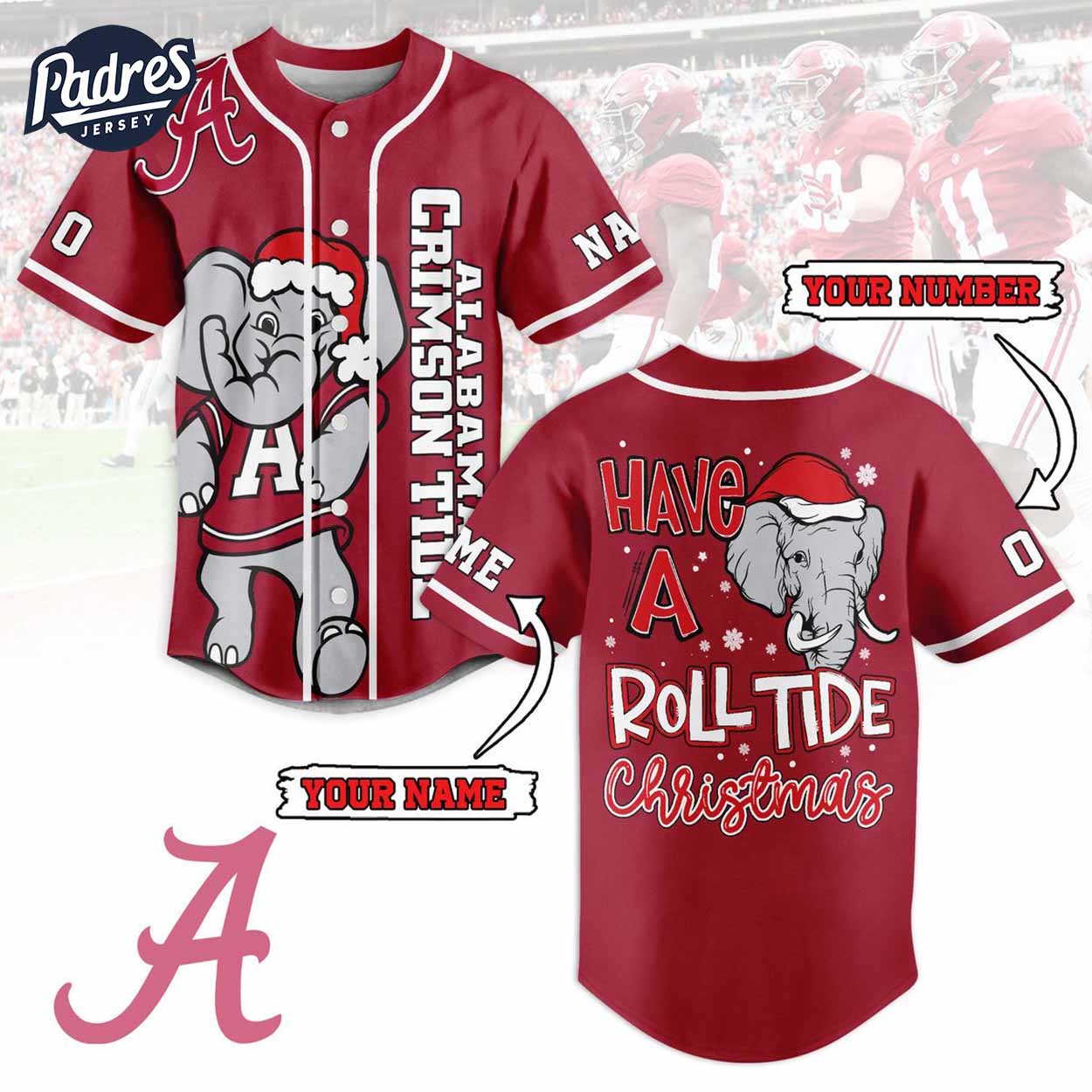 Custom Have A Roll Tide Christmas Baseball Jersey - Padres Jersey Oasis: Elevate Your Baseball Style Game
