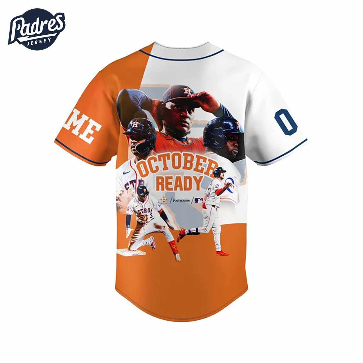 Custom Houston Astros October Ready Baseball Jersey Gifts - Padres Jersey Oasis: Elevate Your Baseball Style Game