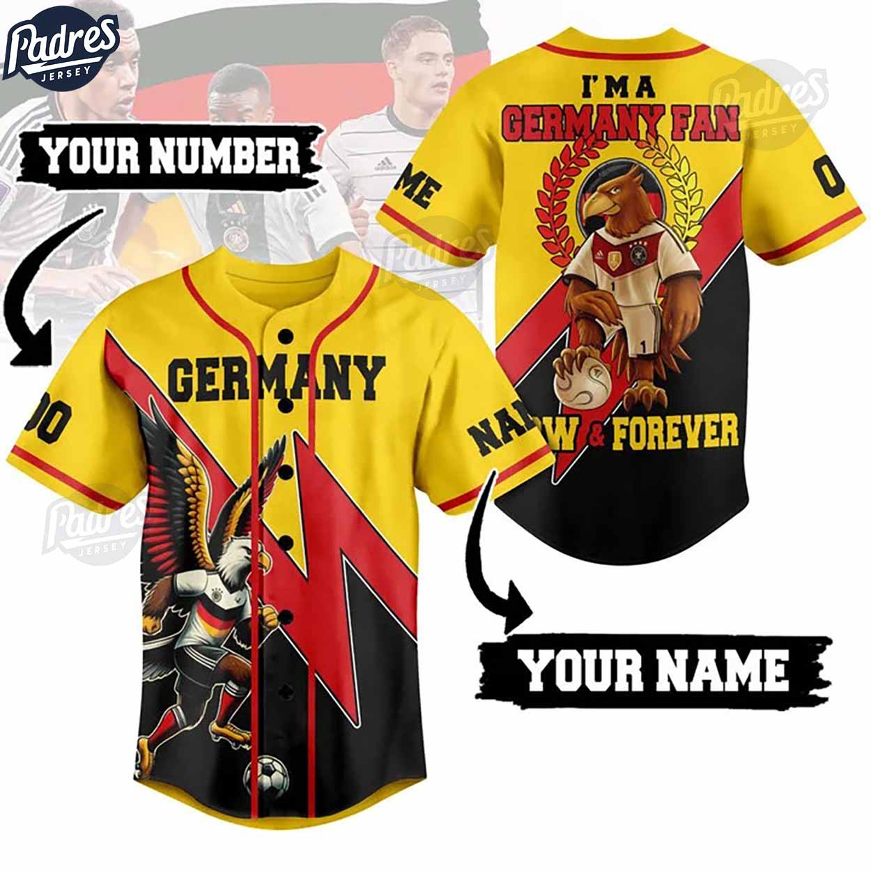 Custom I Am Germany Fan Baseball Jersey Style - Padres Jersey Oasis: Elevate Your Baseball Style Game