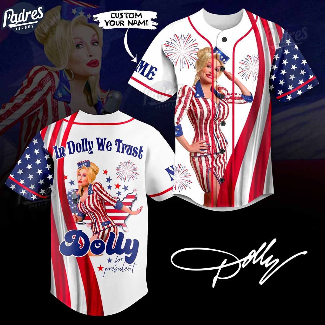 Custom In Dolly We Trust 4th Of July Baseball Jersey - Padres Jersey Oasis: Elevate Your Baseball Style Game