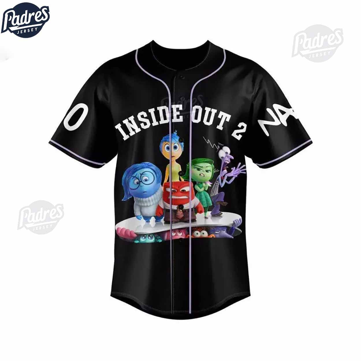 Custom Inside Out 2 Black Baseball Jersey Style - Padres Jersey Oasis: Elevate Your Baseball Style Game