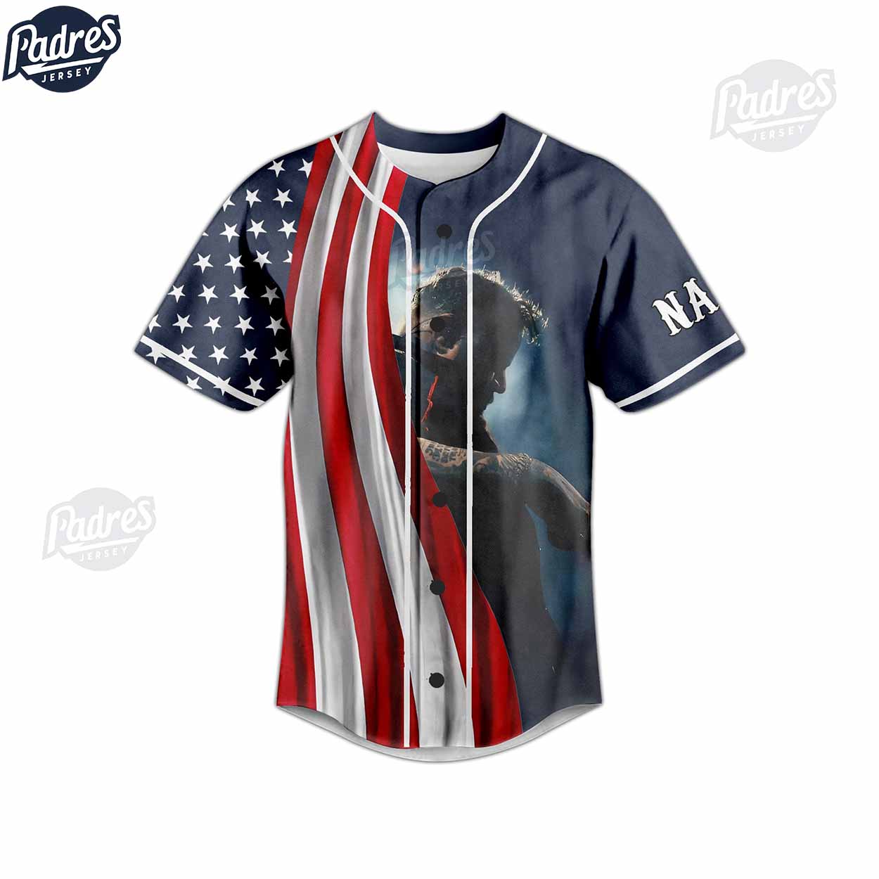 Custom Jelly Roll Somebody Save Me USA Baseball Jersey - Padres Jersey Oasis: Elevate Your Baseball Style Game