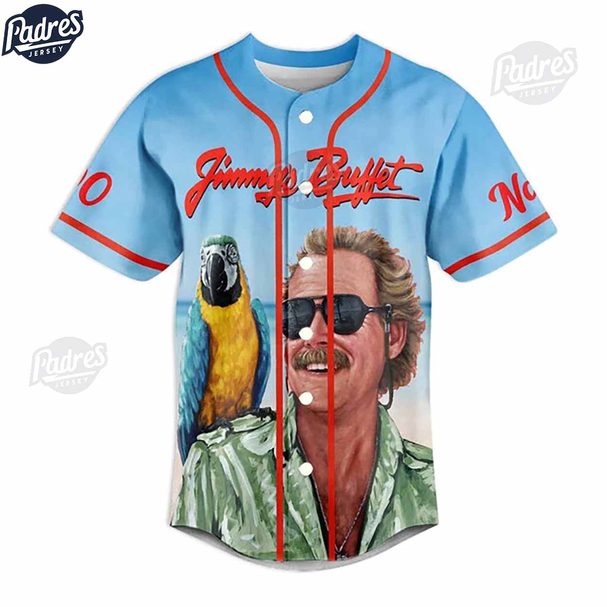 Custom Jimmy Buffett Fins Up Forever Baseball Jersey - Padres Jersey Oasis: Elevate Your Baseball Style Game